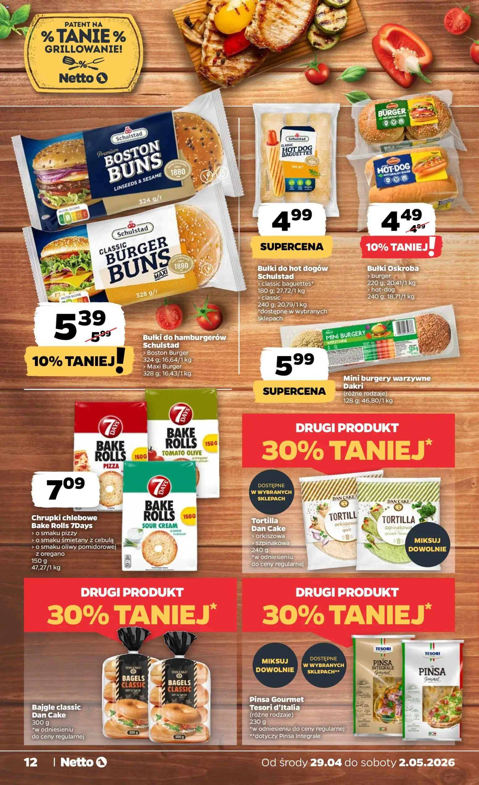 Netto gazetka od środy spożywcza od 29.04.2026 | Strona: 12 | Produkty: Oregano, Chrupki, Pizza, Pinsa