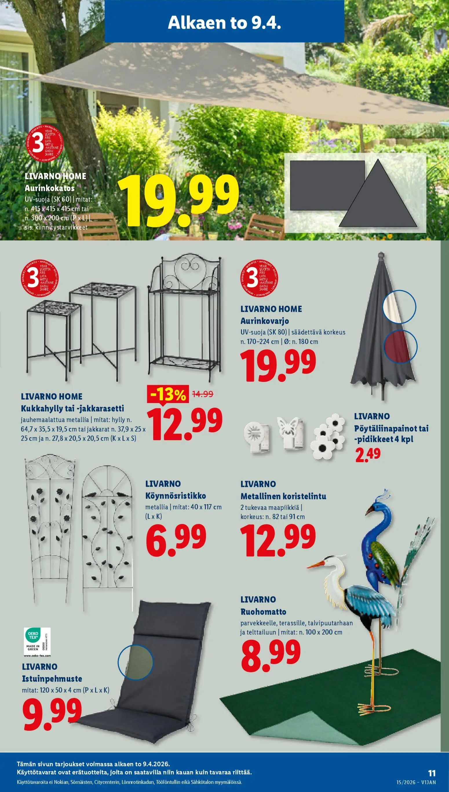 Lidl tarjoukset - Tampere – voimassa 09.04.2026 alkaen | Sivu: 17 | Tuotteet: Hylly