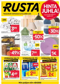 Rusta-mainoslehti voimassa 05.01.2026 alkaen