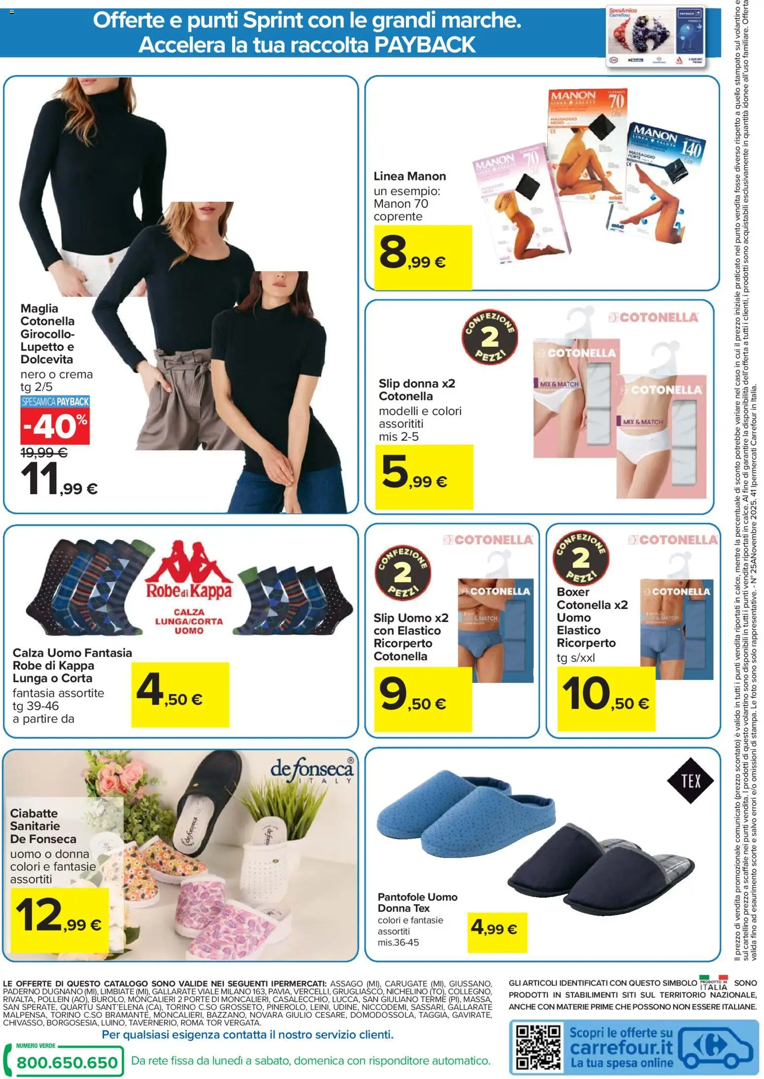 Volantino Carrefour del 07.11.2025 | Pagina: 22 | Prodotti: Boxer, Ciabatte, Pantofole, Scaffale