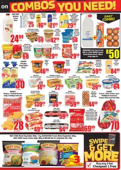 Boxer specials catalogue – valid from 09.10.2025 | Page: 3 | Products: Milk, Bread, Polony, Vegetables