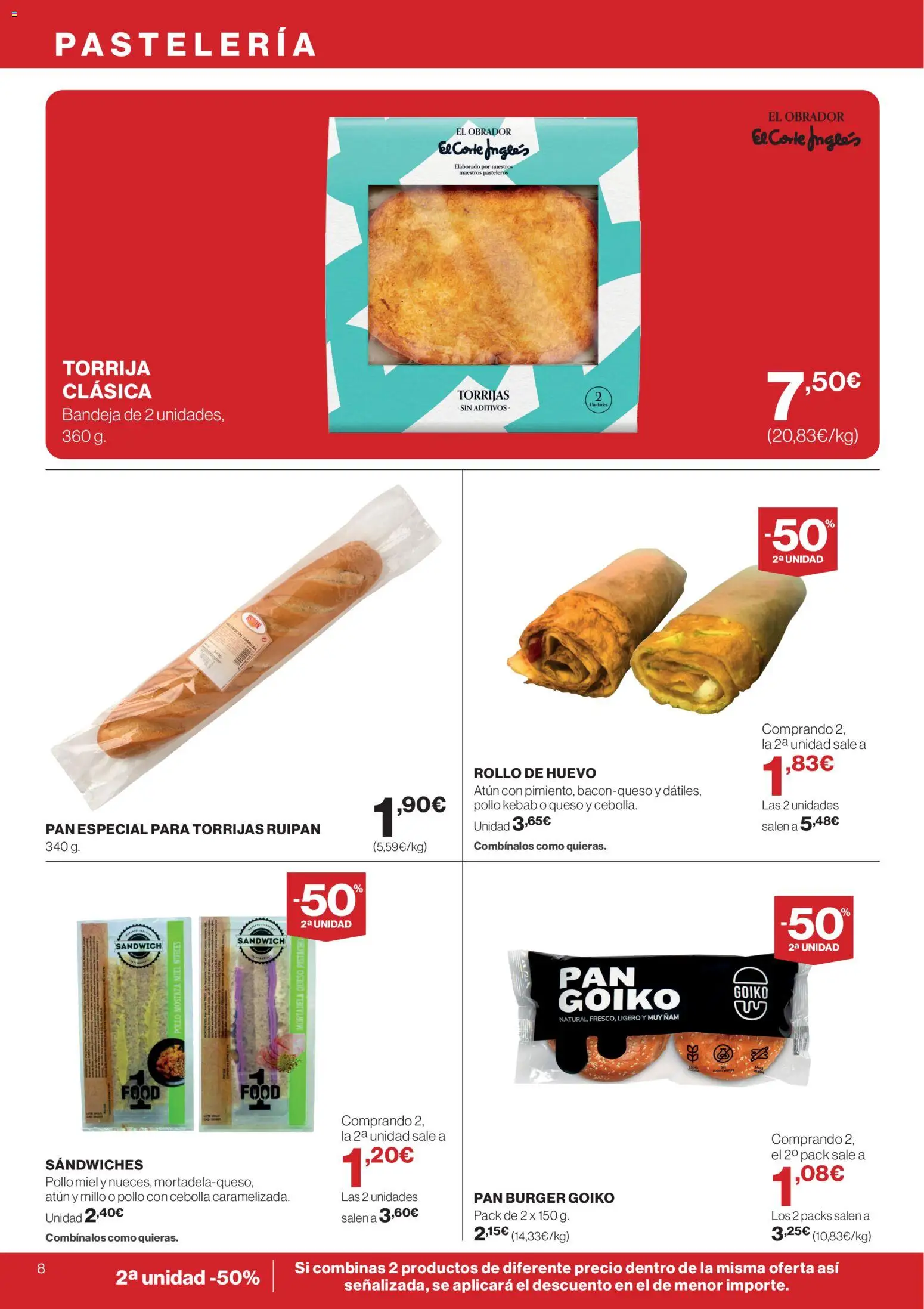 Supercor Canarias │ válido desde el 25.03.2026 | Página: 8 | Productos: Pan, Παγωμένο τσάι, Mortadela, Bandeja