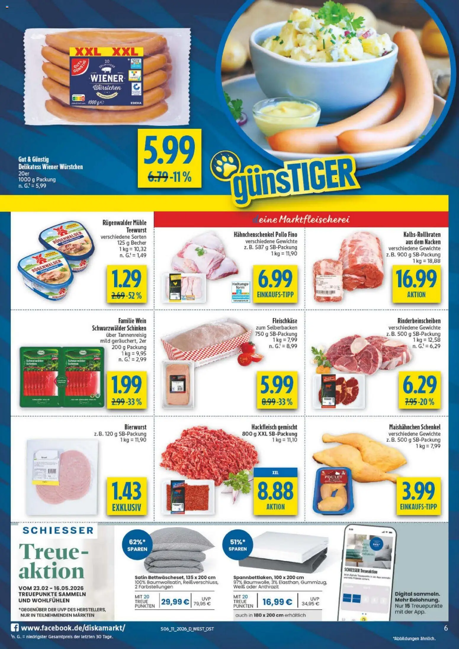 Diska - Diska Angebote Sachsen-Thüringen KW11 – gültig ab 09.03.2026 | Seite: 6 | Produkte: Wiener wurstchen, Schinken, Wein, Hackfleisch
