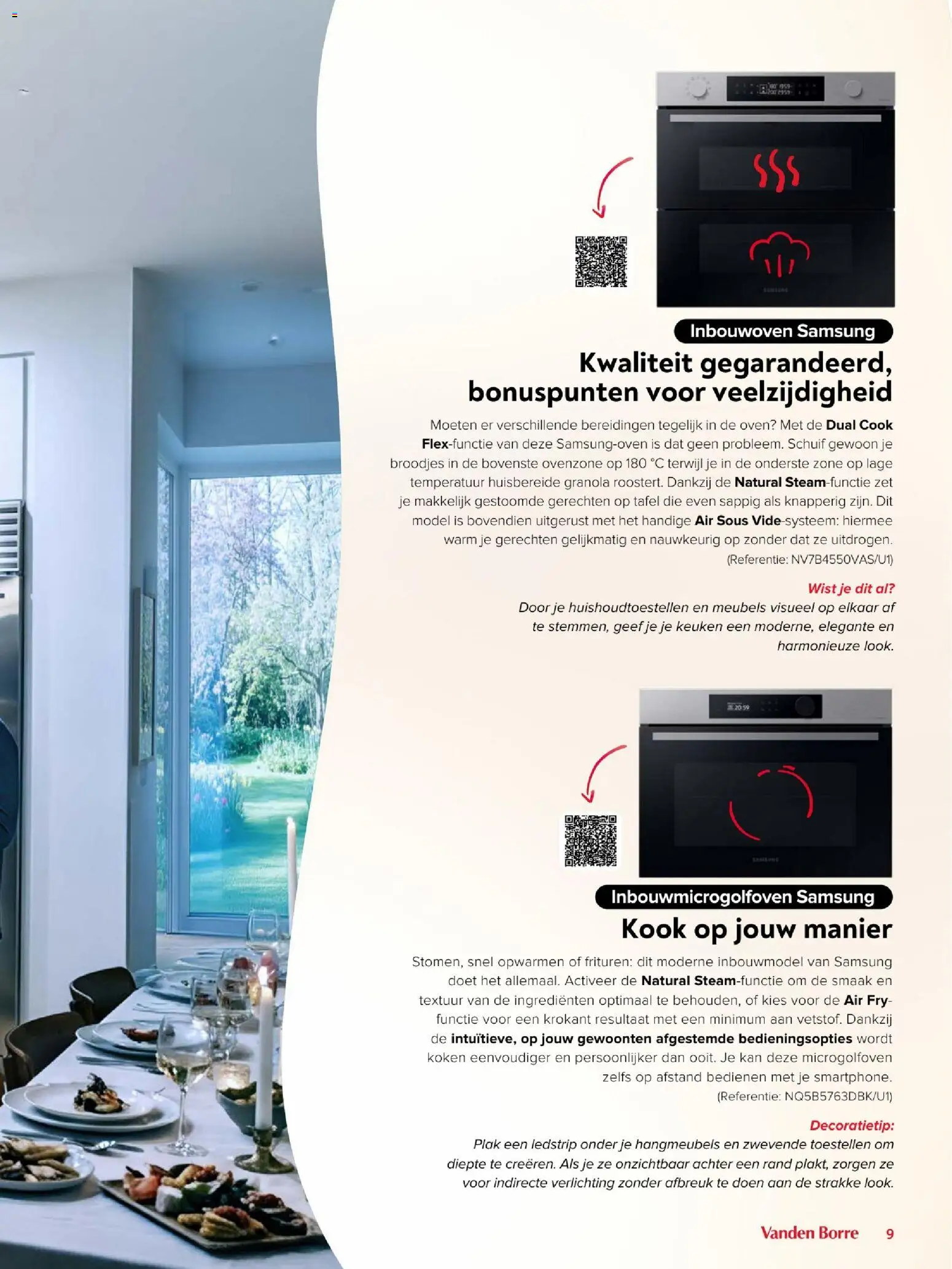 {H1} | Pagina: 9 | Producten: De oven, Verlichting, Tafel, Broodjes