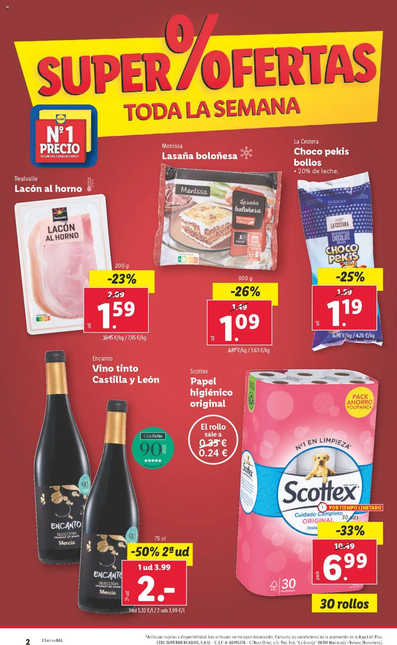 Lidl catálogo MAD │ válido desde el 09.06.2025 | Página: 2 | Productos: Leche, Chocolate, Horno, Lasaña