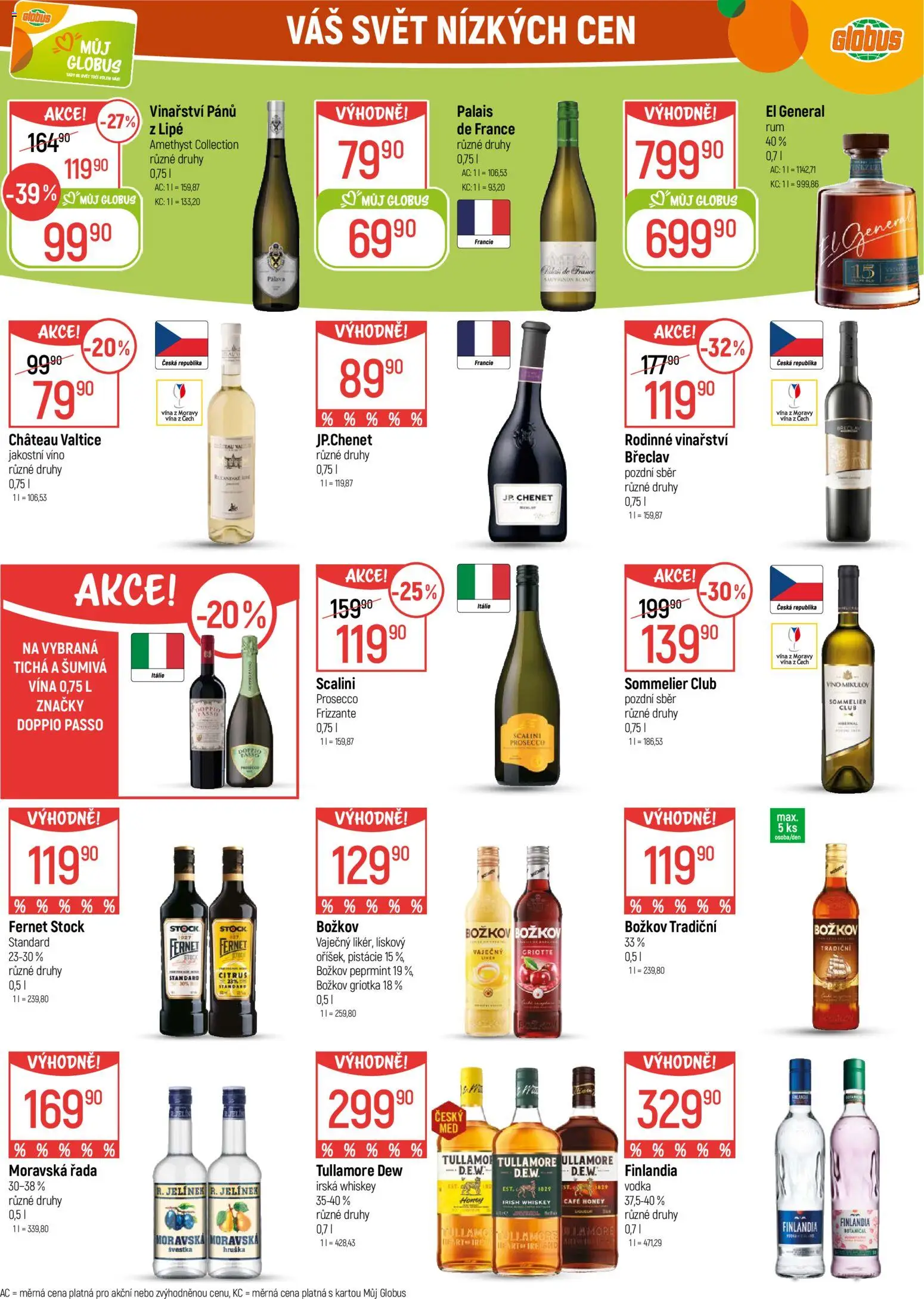 Globus leták - Praha Čakovice od 28.01.2026 | Strana: 23 | Produkty: Whiskey, Víno, Pistácie, Vodka