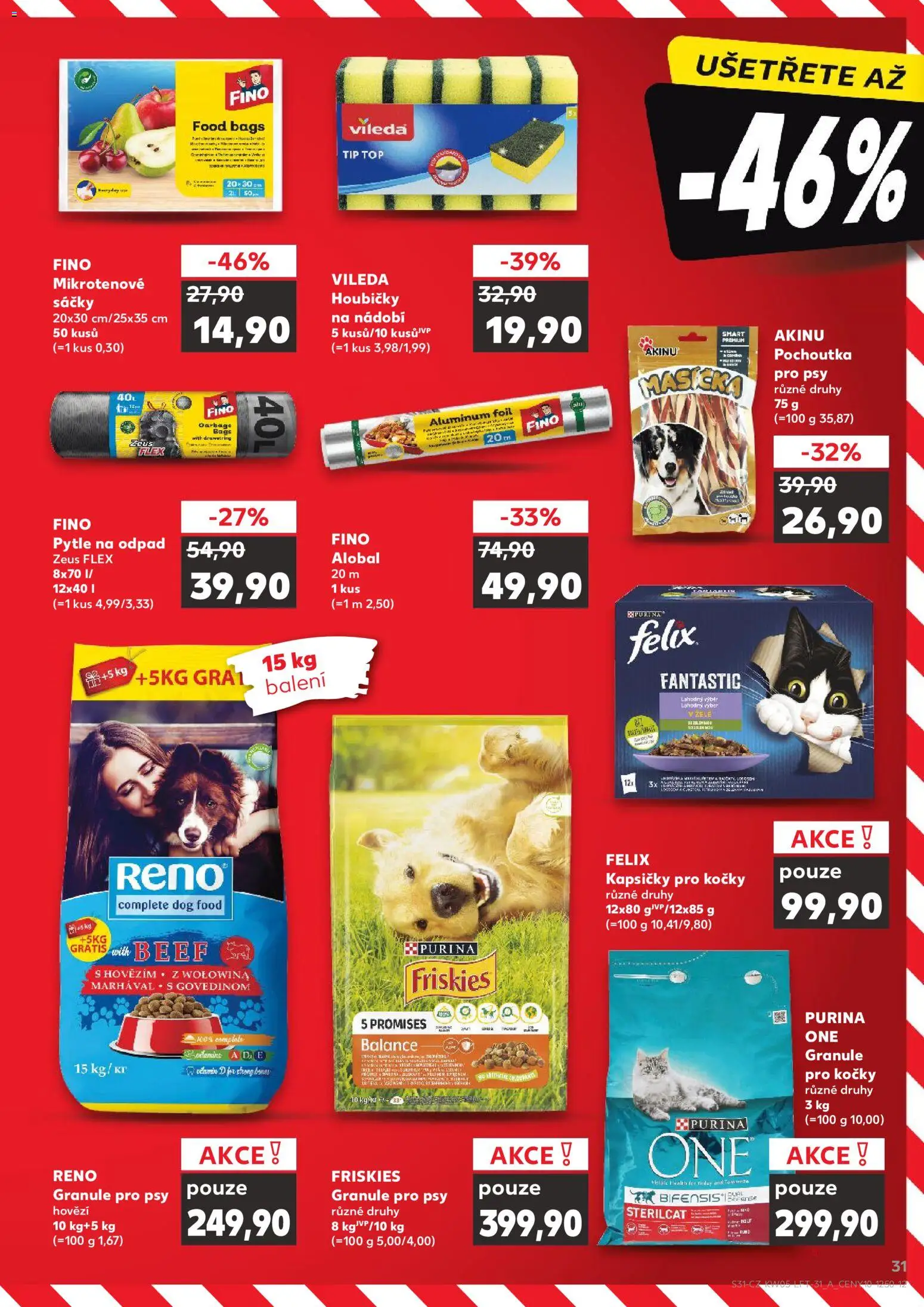Kaufland leták - Kolín od 28.01.2026 | Strana: 31 | Produkty: Nádobí, Granule, Granule pro kočky, Purina one