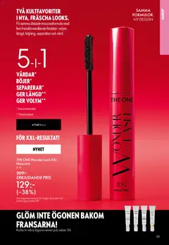 THE ONE Wonder Lash XXL Mascara, Mascara with 5-in-1 benefits: cares, curls, separates, gives length and volume. 8 ml. - Förhandsvisning av reklamblad från butik Oriflame aktuell från 01.04.2026 | Sida: 89