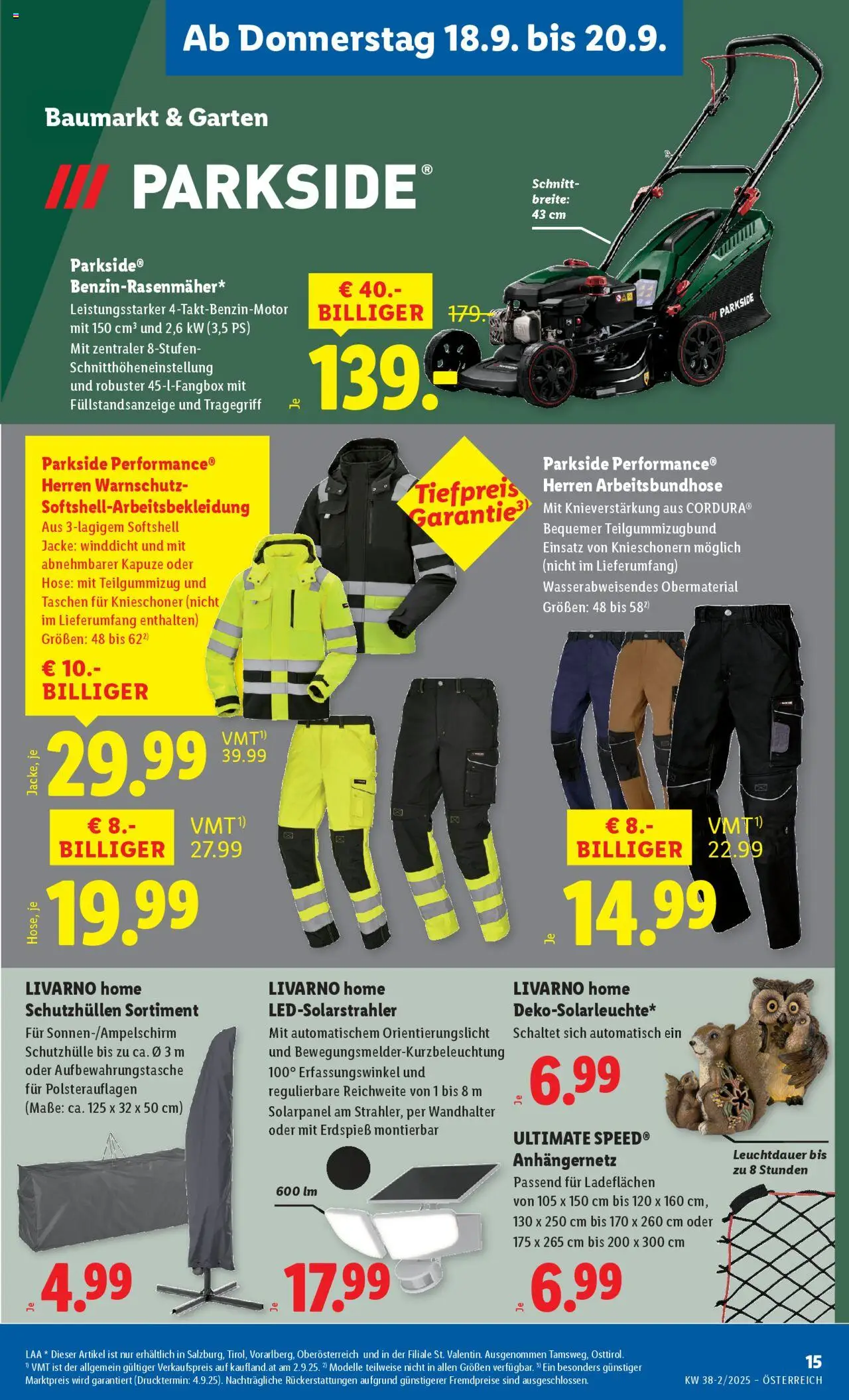 Lidl Flugblatt - Altenmarkt im Pongau, St. Johann im Pongau, Zell am See gültig ab 18.09.2025 | Seite: 17 | Produkte: Jacke, Hose