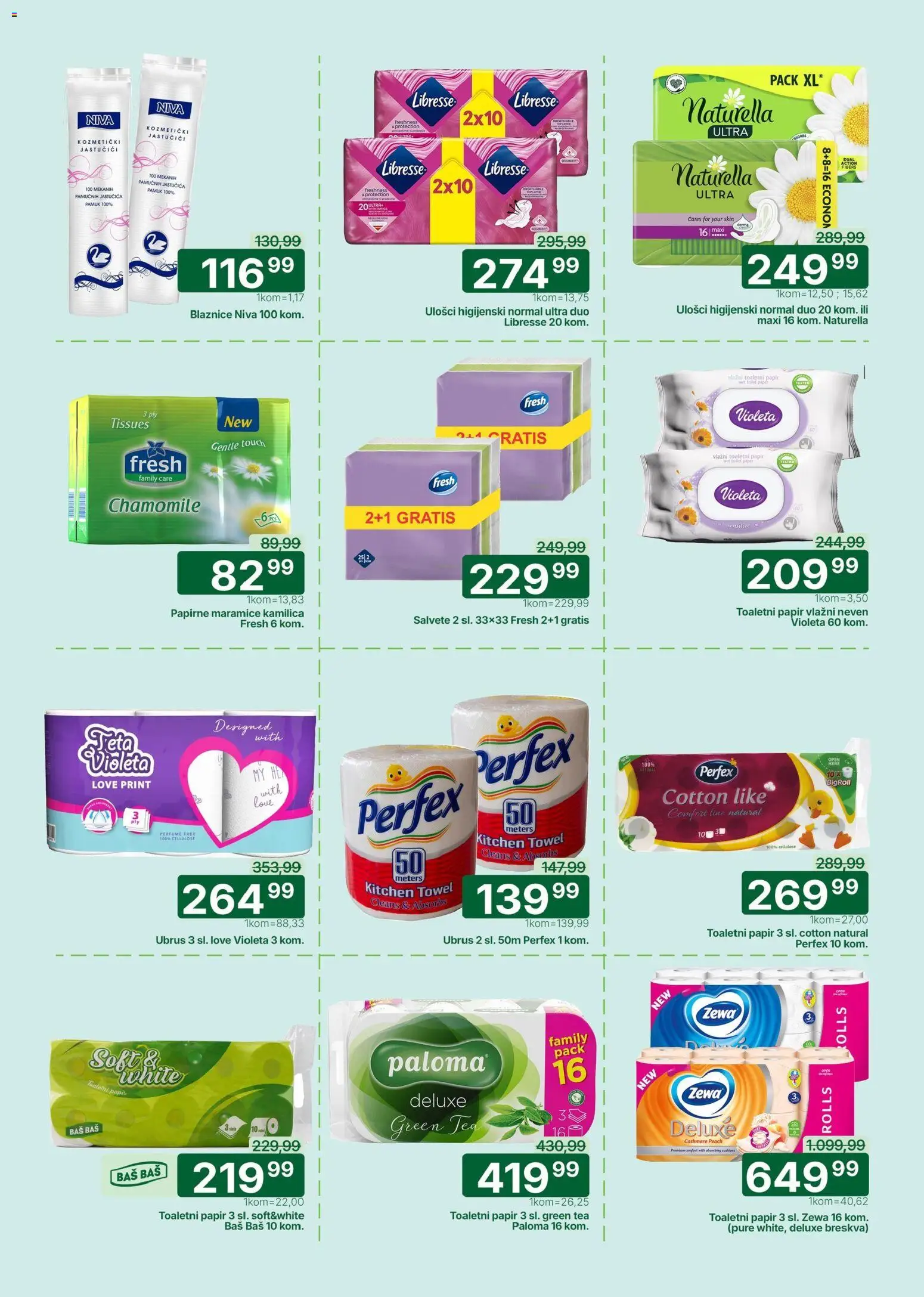 Univerexport katalog - važi od 19.01.2026 | Strana: 30 | Proizvode: Toalet papir, Salvete, Ubrus, Breskva