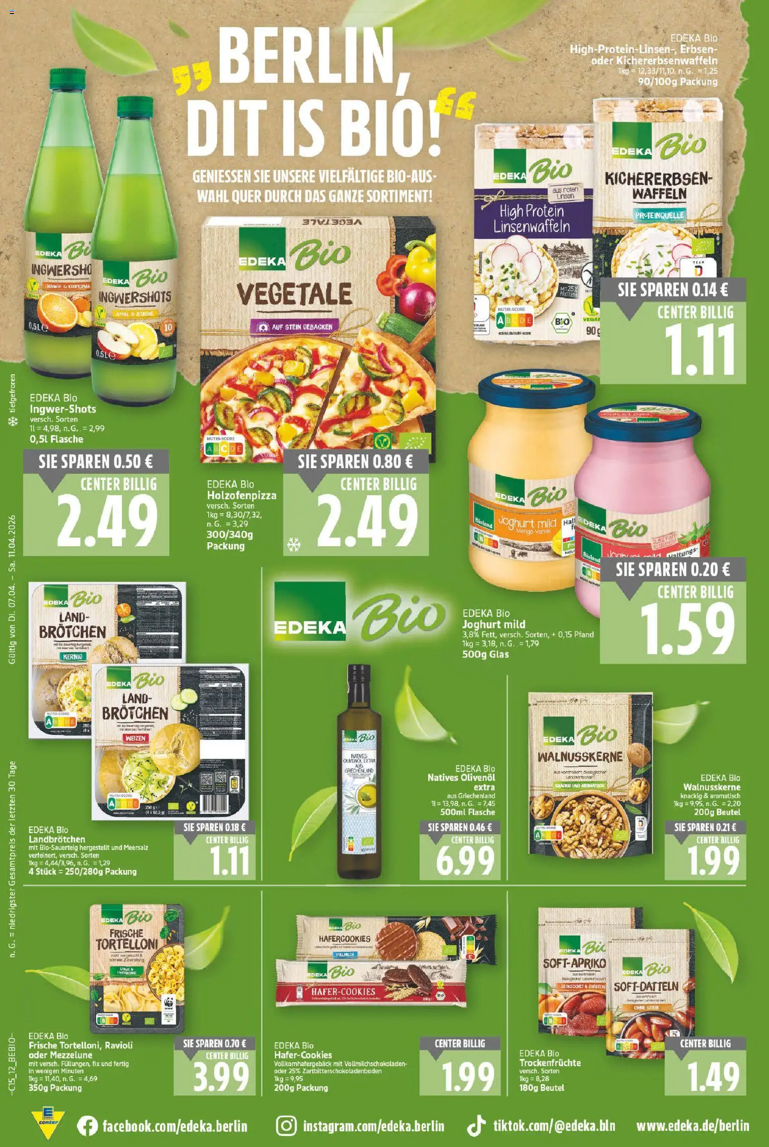 E center Prospekt 	 – gültig ab 07.04.2026 | Seite: 12 | Produkte: Joghurt, Olivenol, Waffeln, Erbsen