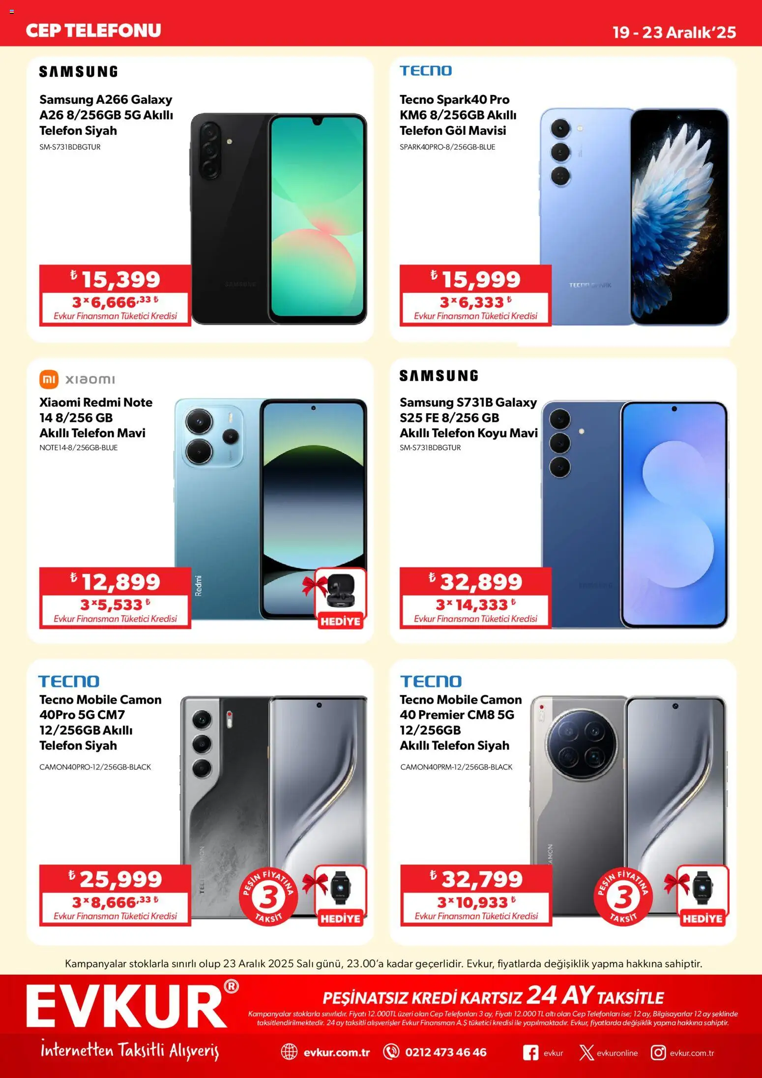 Evkur Muhteşem Fırsatlar - 19.12.2025 tarihinden itibaren geçerlidir | Sayfa: 2 | Ürünler: Telefon, Akıllı telefon