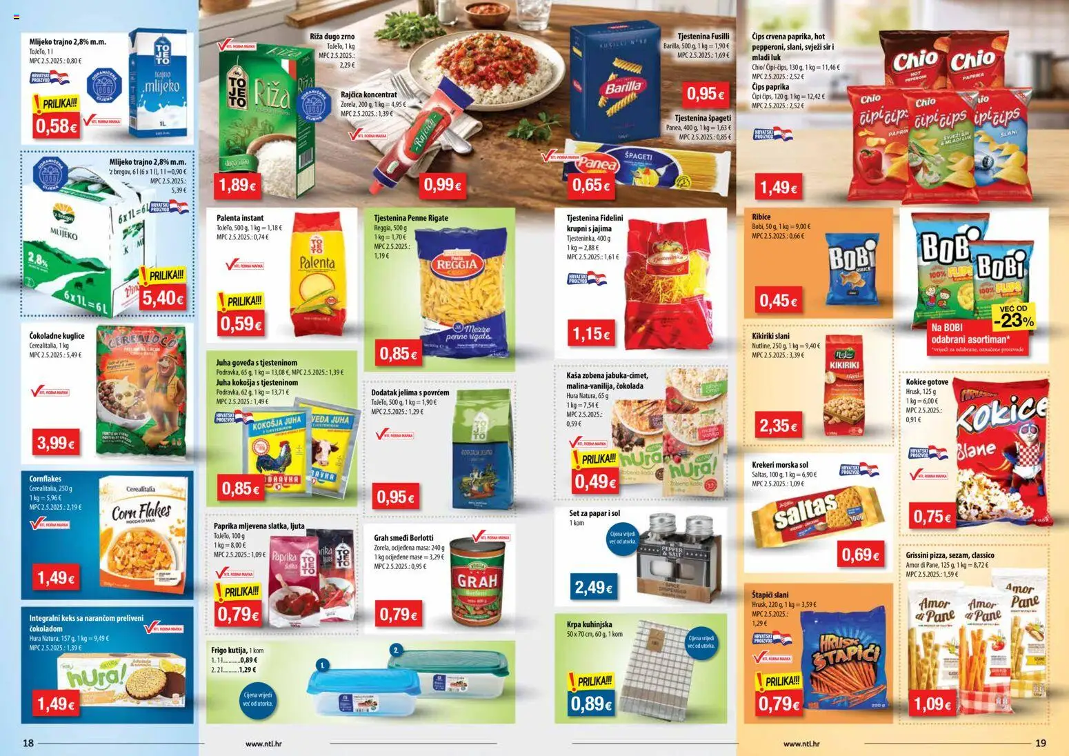 NTL katalog | vrijedi od 01.04.2026 | Stranica: 10 | Proizvodi: Čokolada, Špageti, Keks, Luk