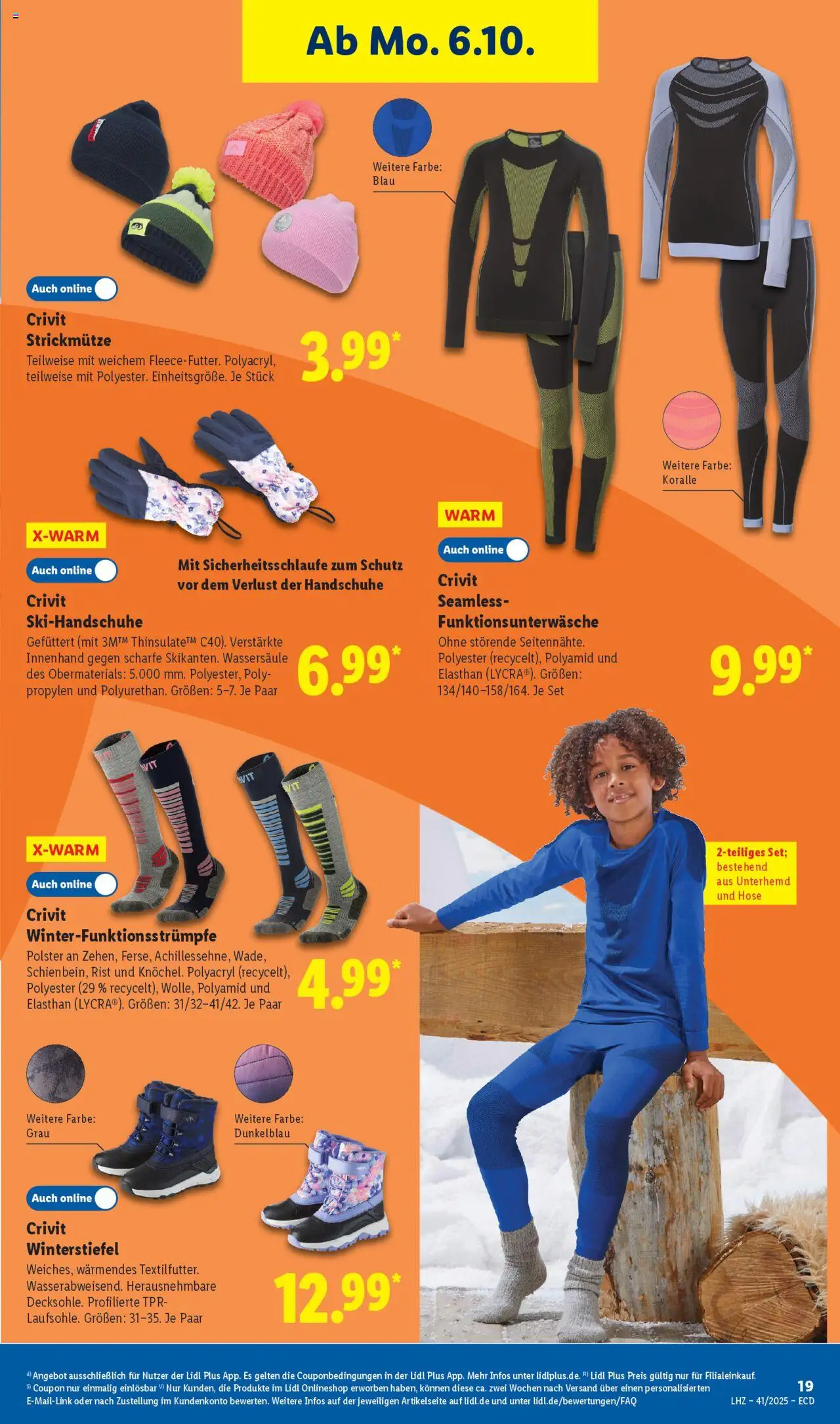 Lidl Prospekt Gundelsheim – gültig ab 06.10.2025 | Seite: 9 | Produkte: Unterhemd, Hose, Handschuhe
