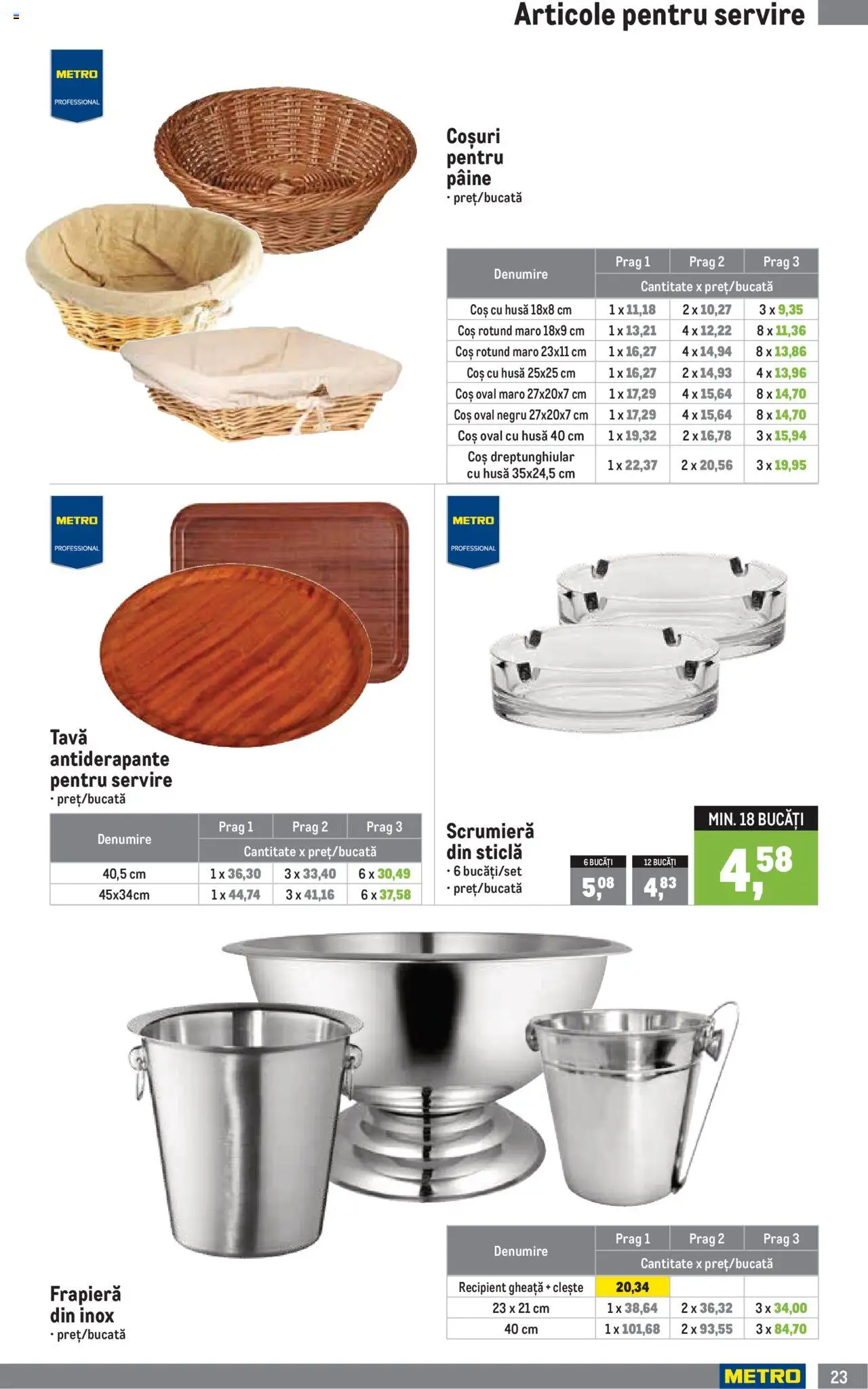 Metro catalog - Soluții Nealimentare pentru HoReCa – valabil de la 01.07.2025 | Pagină: 23 | Produse: Clește, Coș, Pâine
