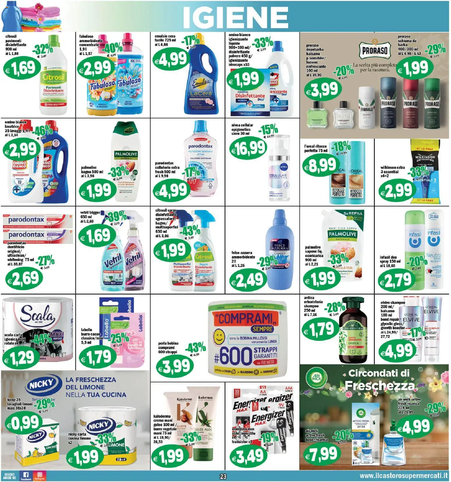 Volantino Il Castoro del 27.11.2025 | Pagina: 23 | Prodotti: Shampoo, Crema, Tè, Limone