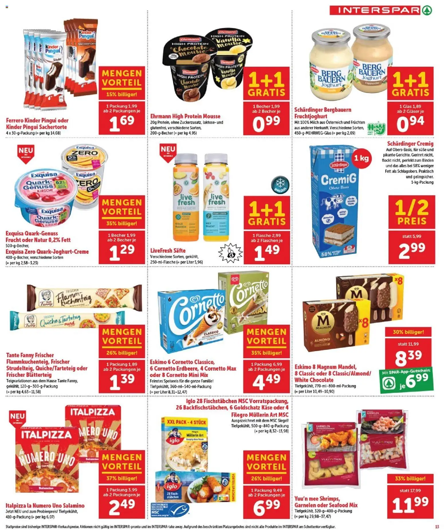 Interspar Flugblatt - Burgenland gültig ab 09.04.2026 | Seite: 13 | Produkte: Milch, Käse, Joghurt