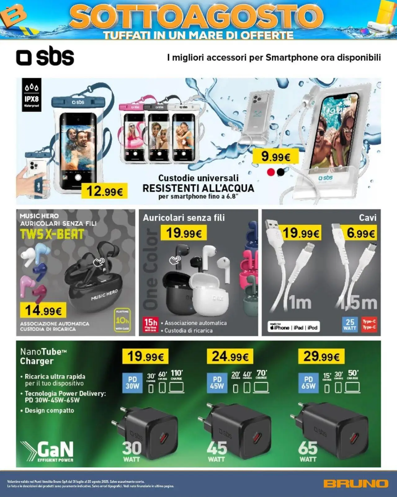 Volantino BRUNO del 08.08.2025 | Pagina: 43 | Prodotti: Auricolari, Smartphone, Ipad