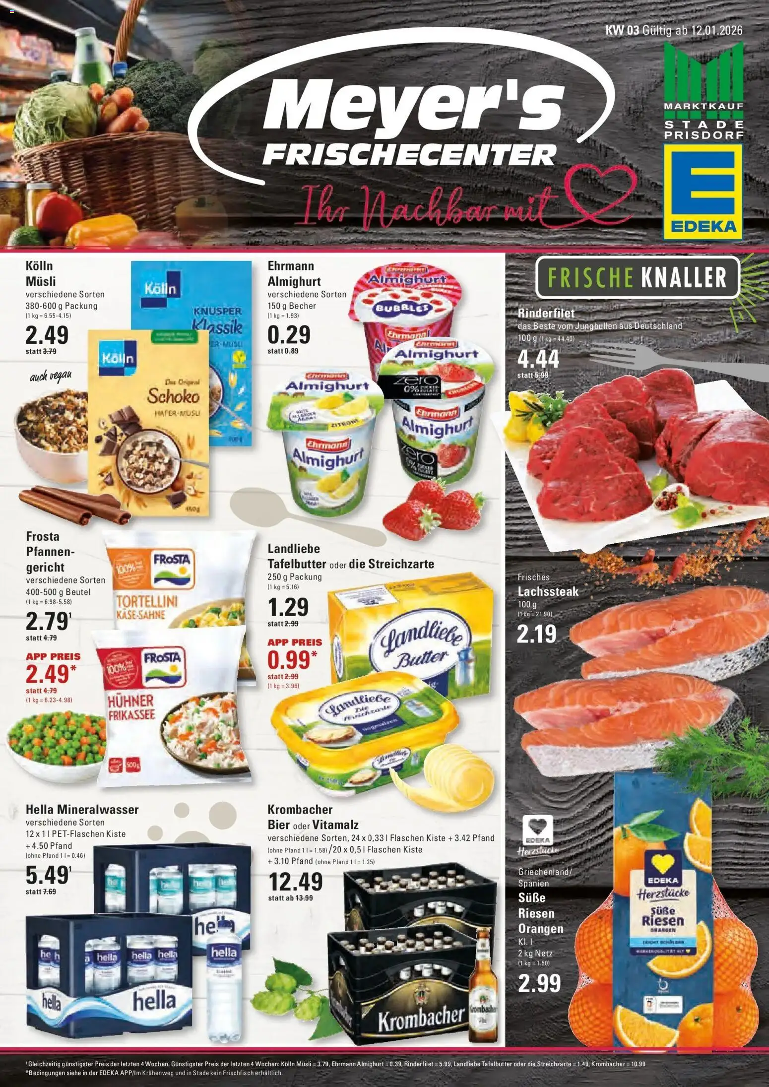 Edeka prospekt Stade	 – gültig ab 11.01.2026 | Seite: 1 | Produkte: Musli, Kolln, Kolln musli, Krombacher
