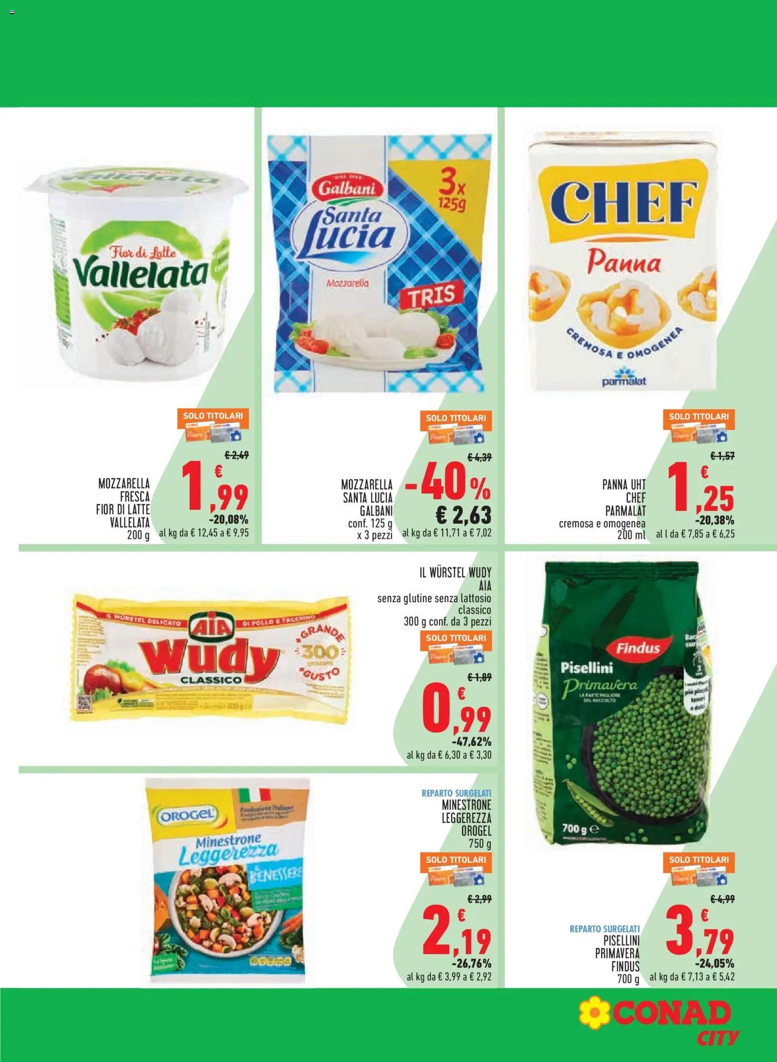 Volantino Conad del 12.03.2026 | Pagina: 21 | Prodotti: Minestrone, Panna, Tacchino, Mozzarella