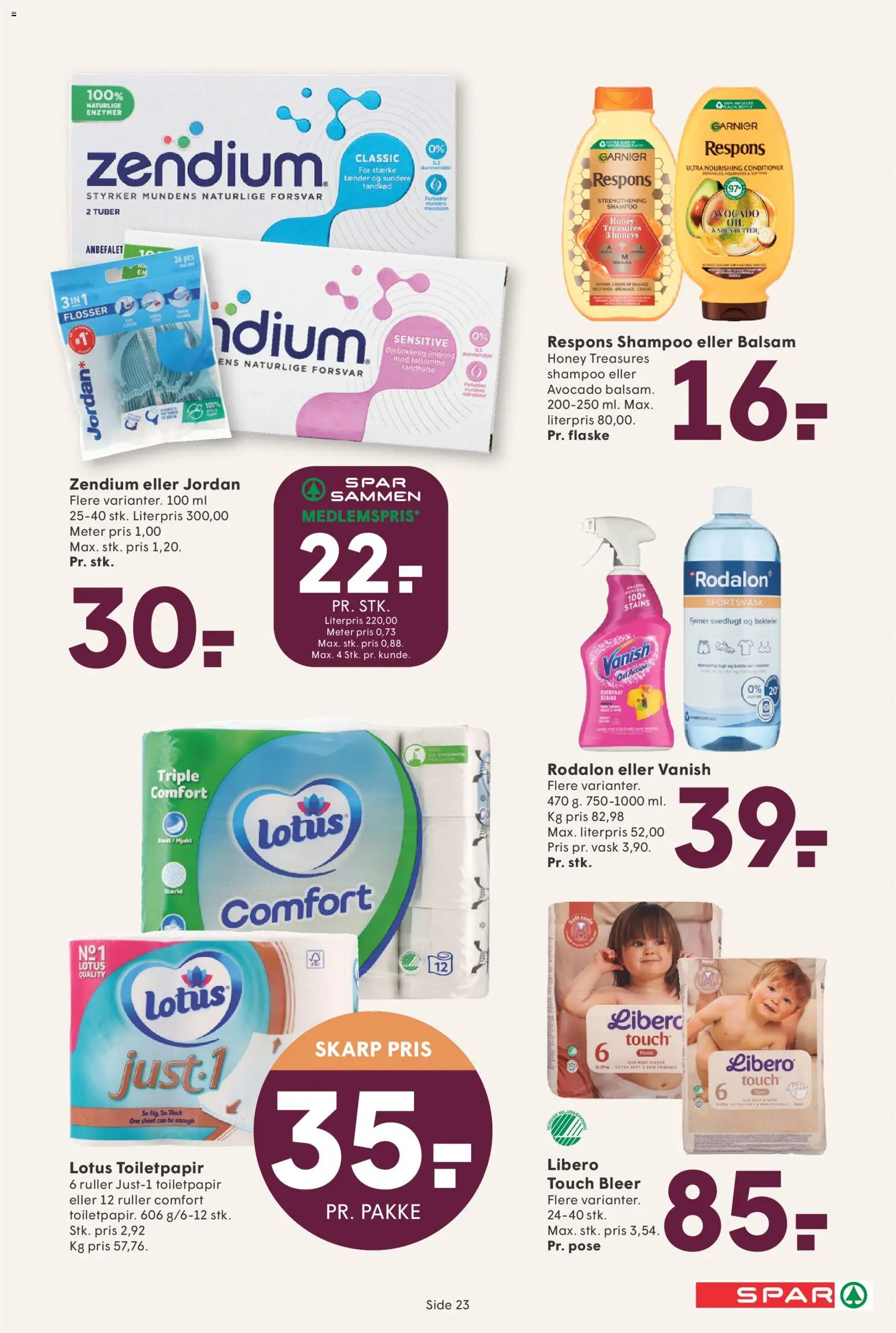 Spar tilbudsavis – gyldig fra 24.10.2025 | Side: 23 | Produkter: Shampoo, Balsam, Avocado