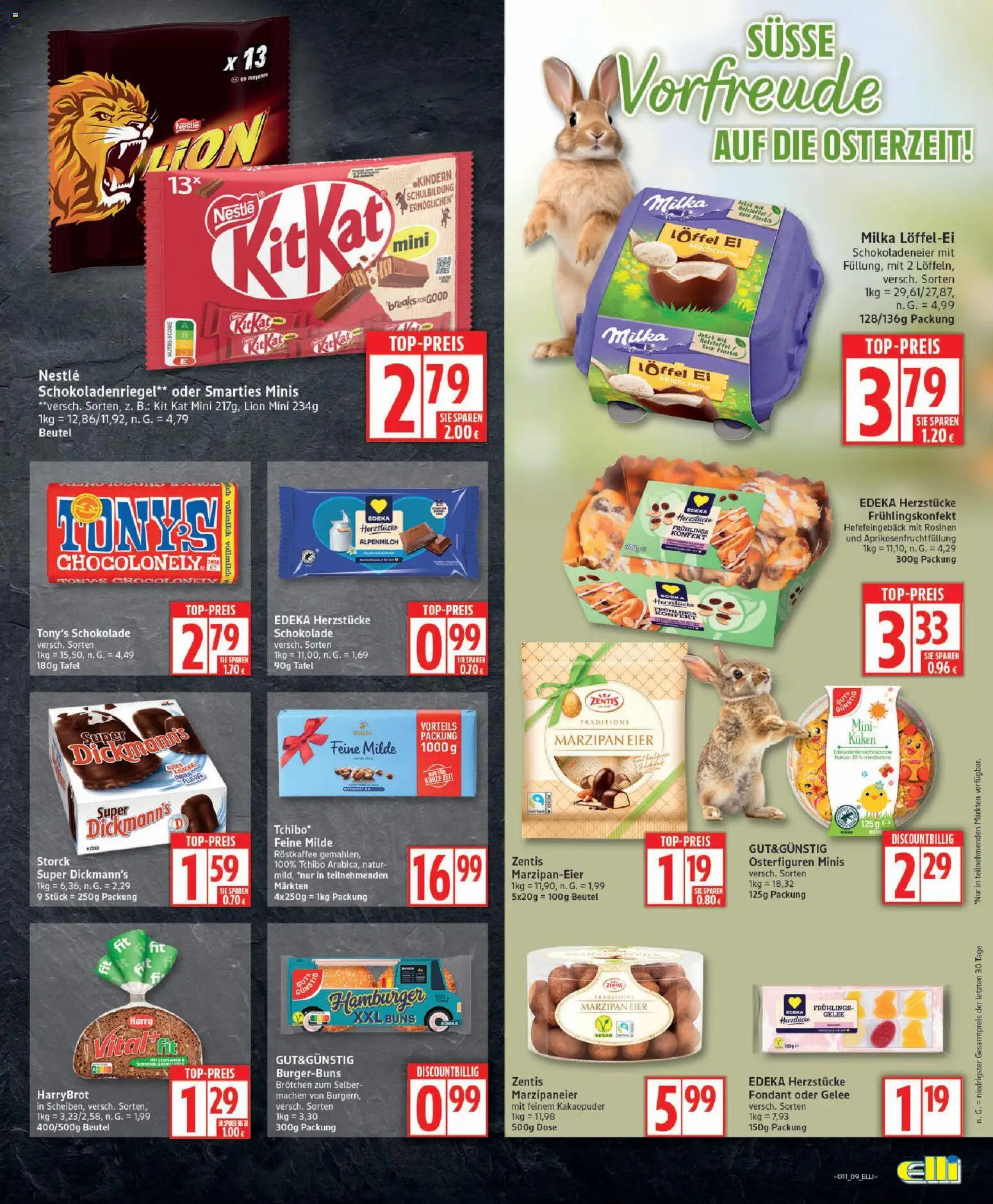 Elli Markt - Broschüre – gültig ab 09.03.2026 | Seite: 9 | Produkte: Eier, Schokolade, Milka, Rosinen