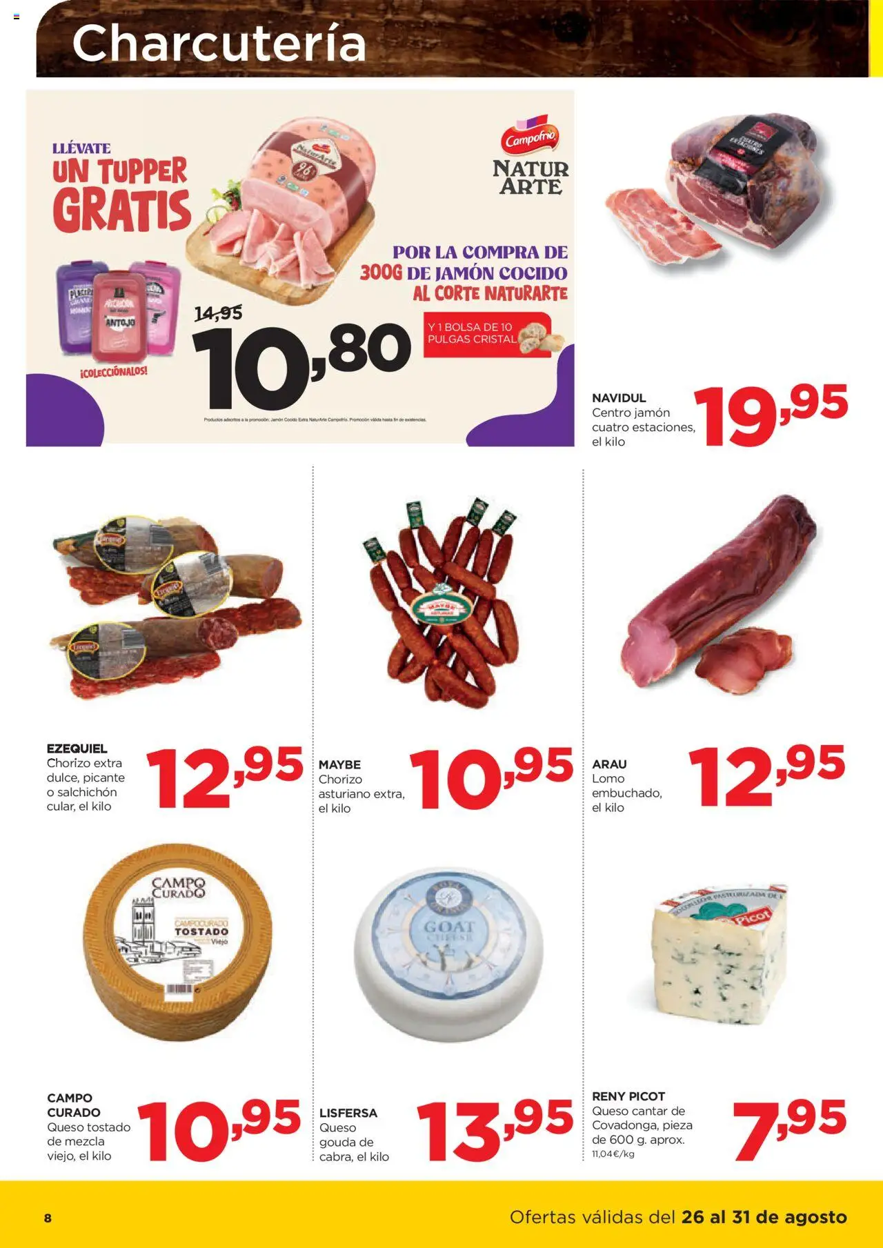 Alimerka folleto Asturias │ válido desde el 25.08.2025 | Página: 8 | Productos: Queso, Jamón, Jamón cocido, Bolsa