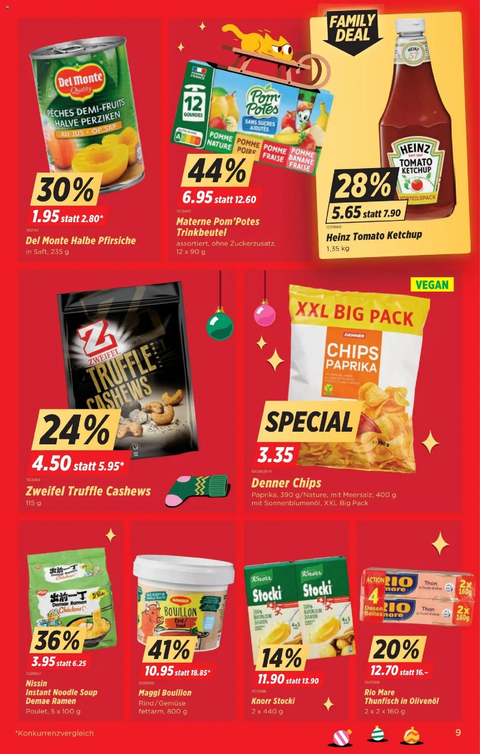 Denner Aktionen – gültig ab 02.12.2025 | Seite: 9 | Produkte: Gemüse, Chips, Ketchup