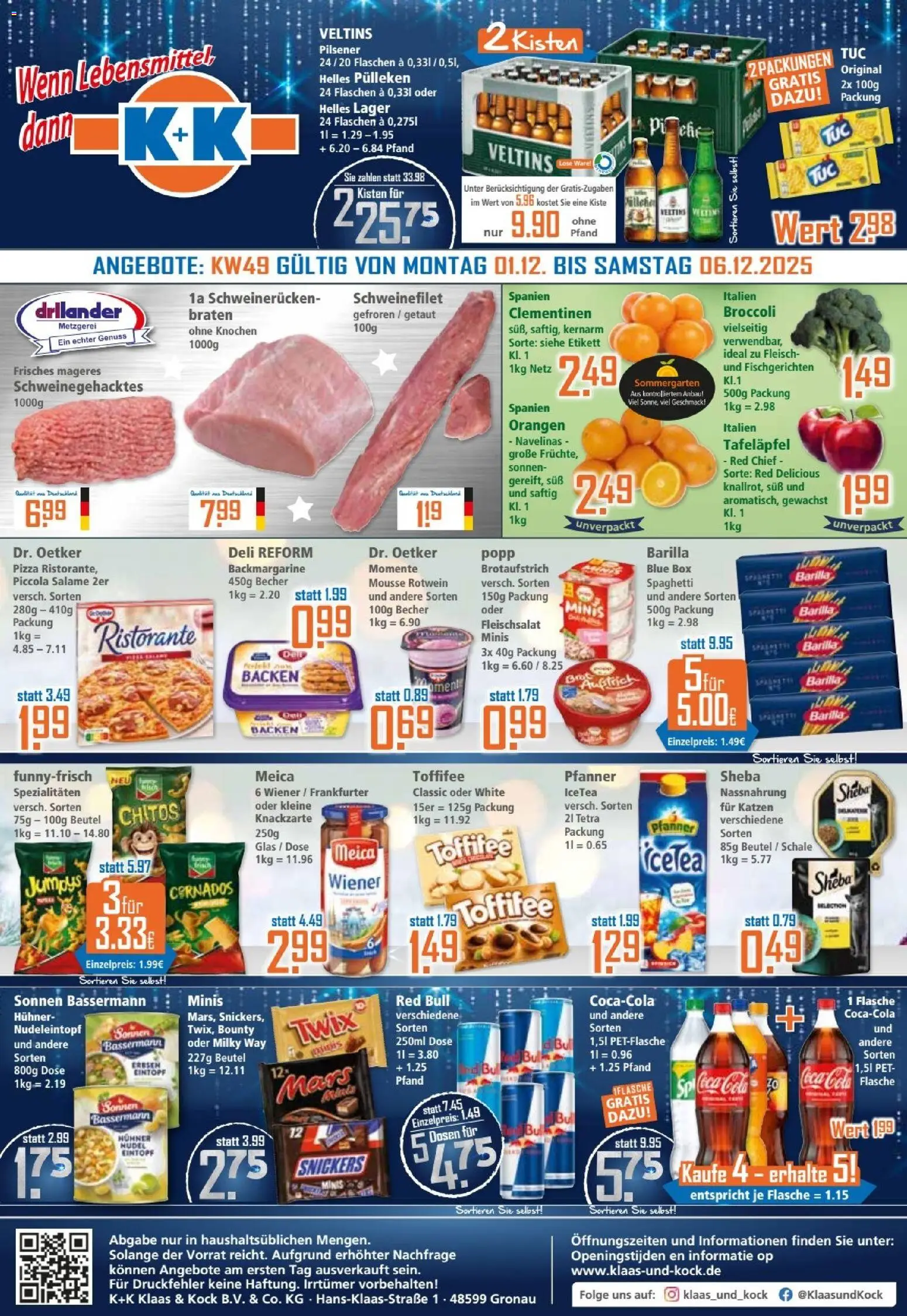 Klaas & Kock Prospekt – gültig ab 01.12.2025 | Seite: 1 | Produkte: Coca cola, Cola, Box, Fleisch