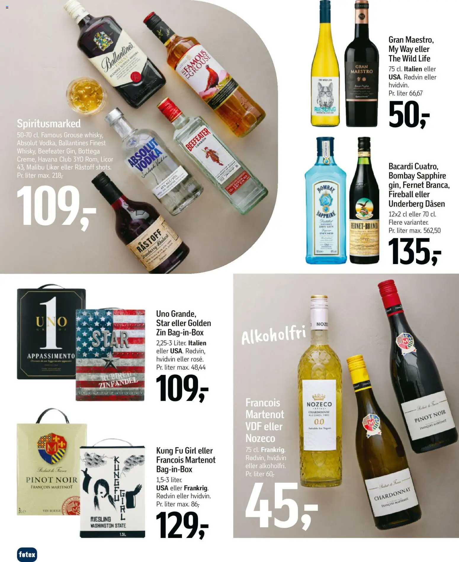 Føtex tilbudsavis – gyldig fra 02.01.2026 | Side: 47 | Produkter: Vin, Gin, Vodka, Whisky