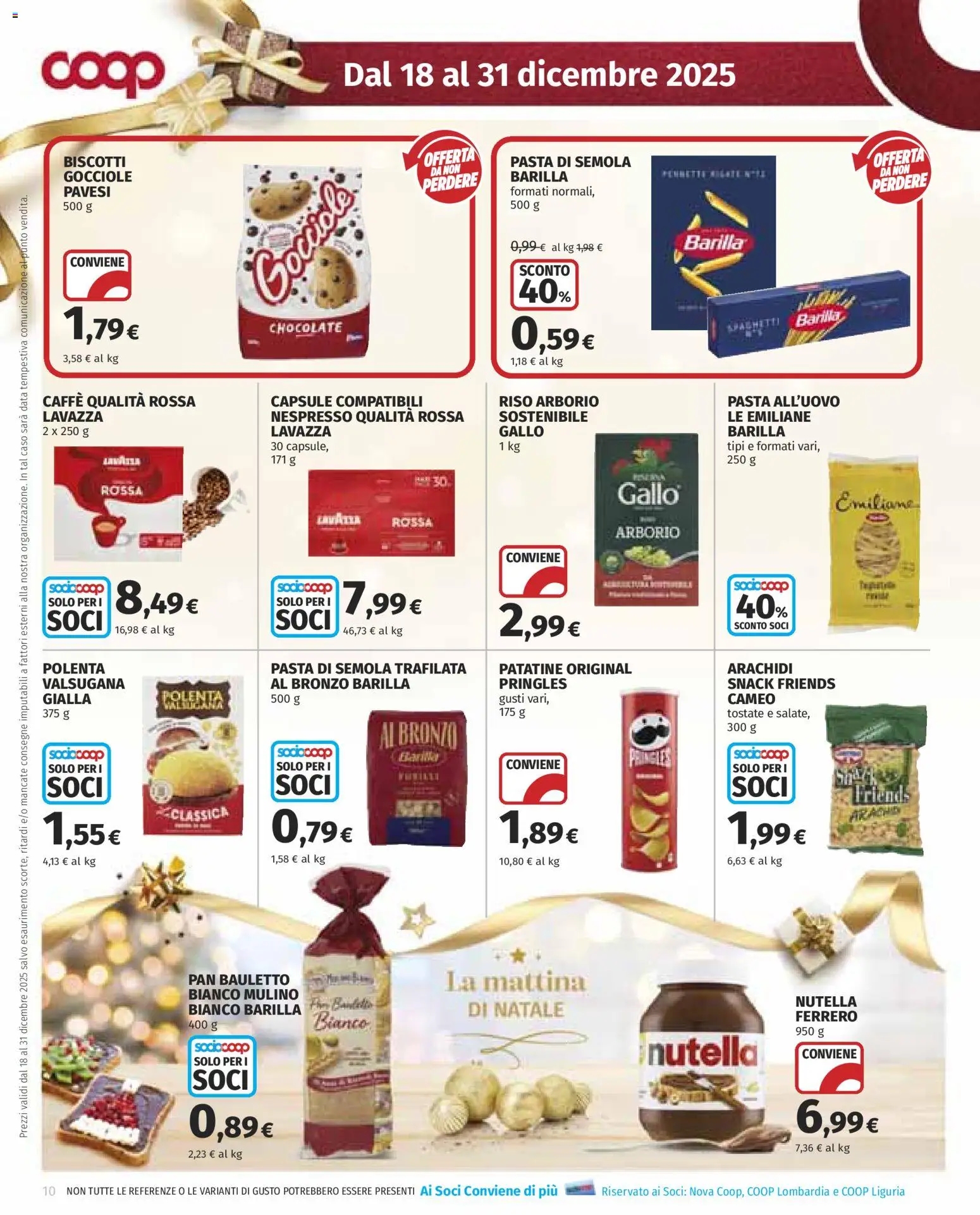 Volantino COOP del 18.12.2025 | Pagina: 10 | Prodotti: Caffè, Riso, Arachidi, Lavazza