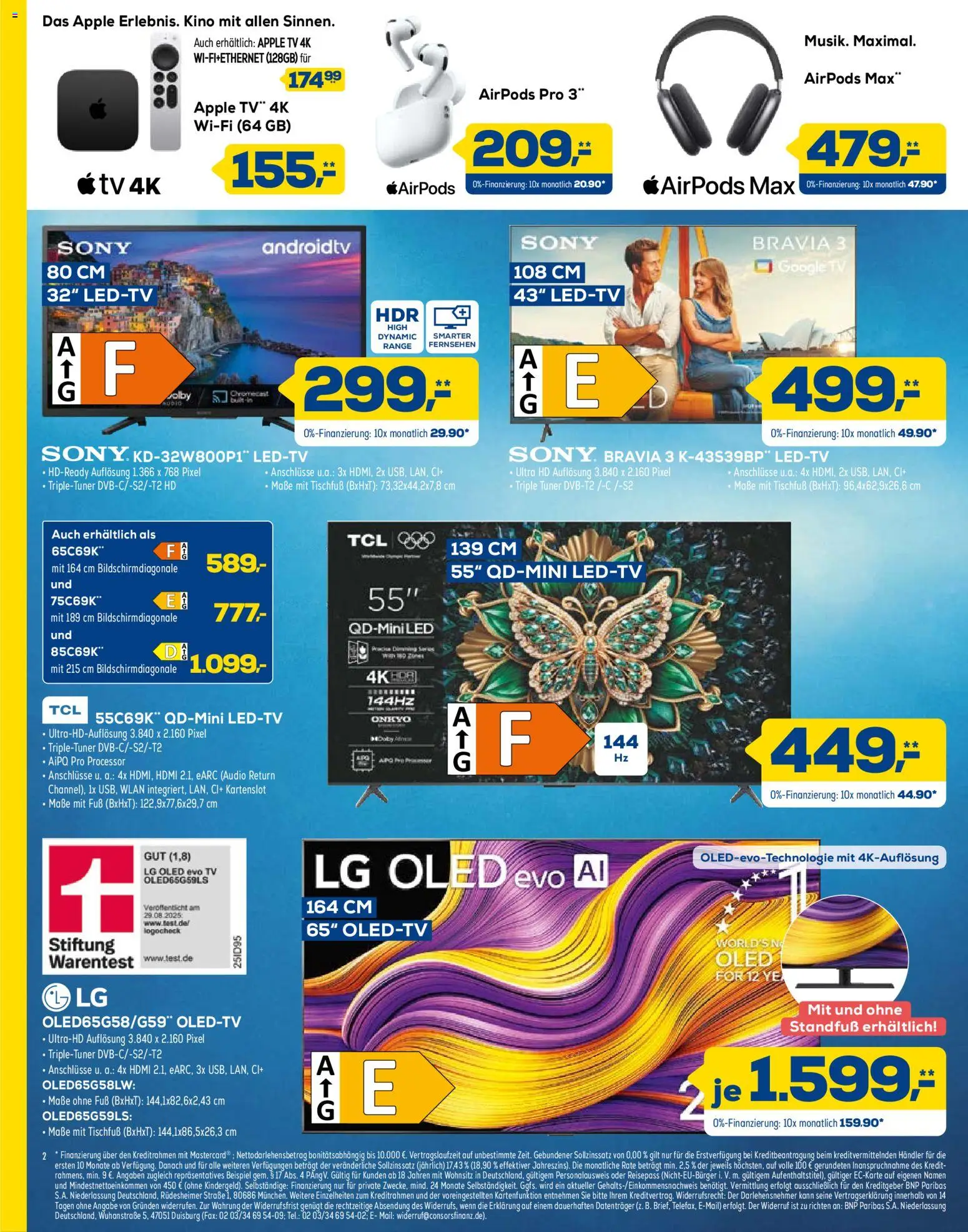 Euronics Prospekt Beilage – gültig ab 11.04.2026 | Seite: 2 | Produkte: Airpods, Apple, TV, Audio