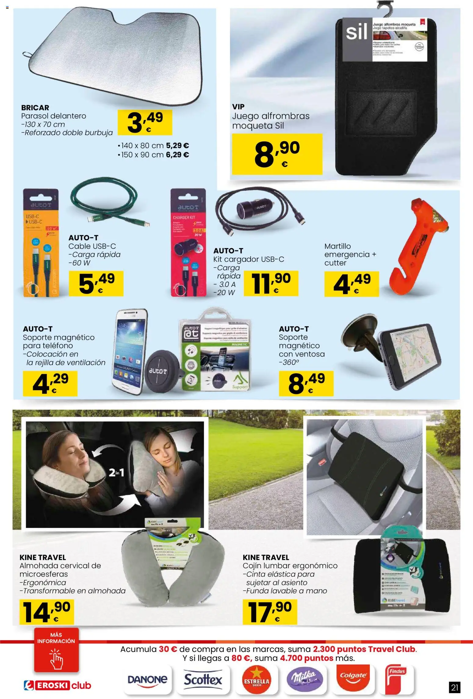 Eroski - Qué planazo │ válido desde el 26.03.2026 | Página: 21 | Productos: Teléfono, Cable, Funda, Almohada