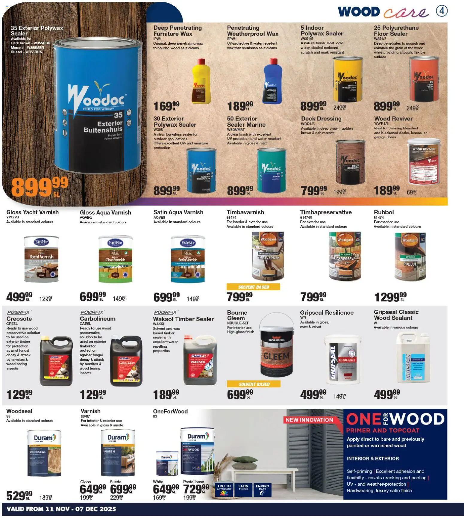 New MICA catalogue – valid from 11.11.2025 | Page: 4 | Products: Primer, Gloss, Dressing, Floor sealer