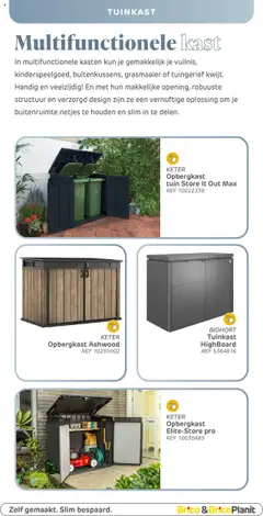 Brico - Tuinhuismagazine - Voorbeeld van een folder van Brico, geldig van 28.04.2025 | Pagina: 29 | Producten: Kast, Grasmaaier