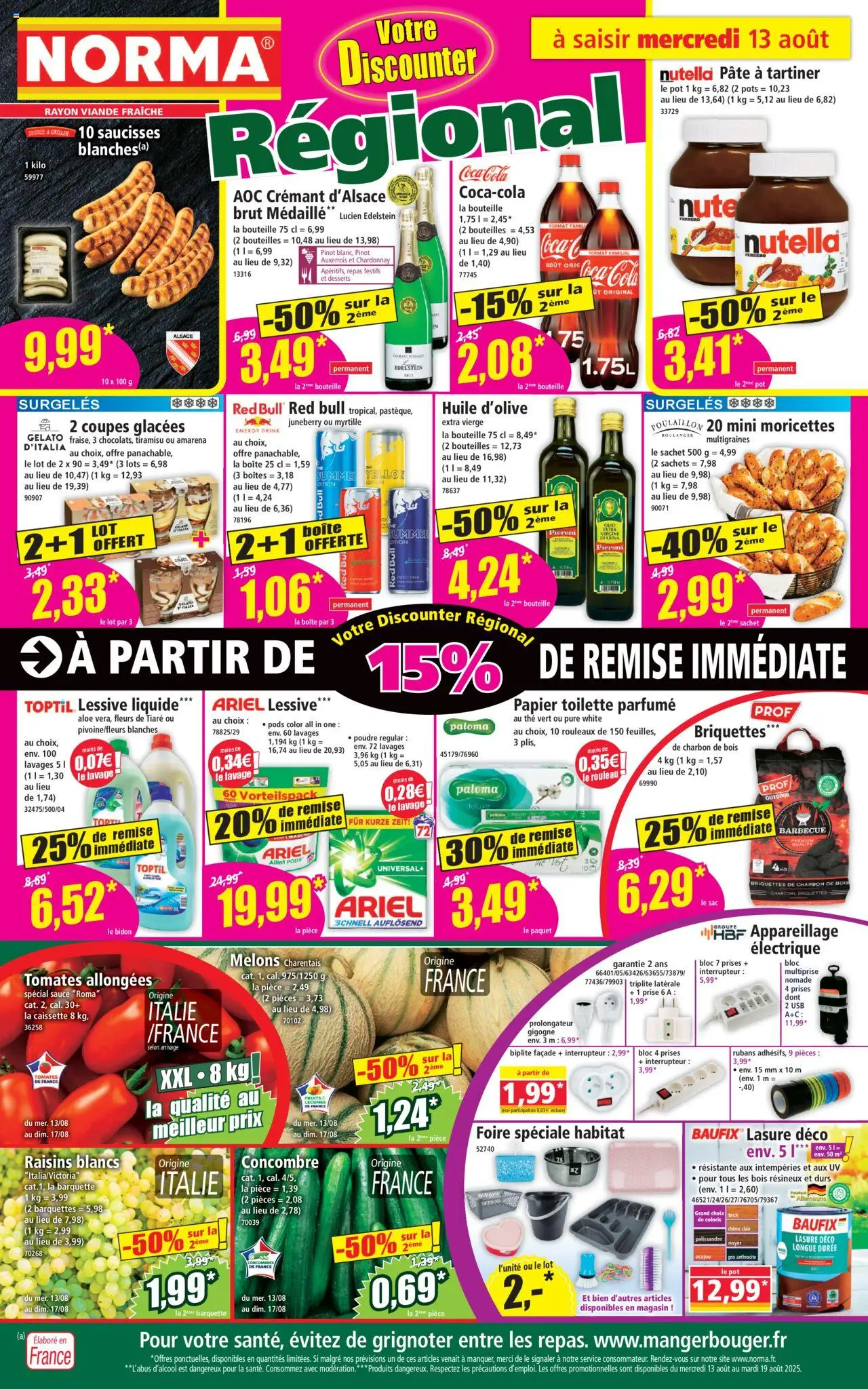  | Page: 1 | Produits: Sac, Barbecue, Papier toilette, Viande