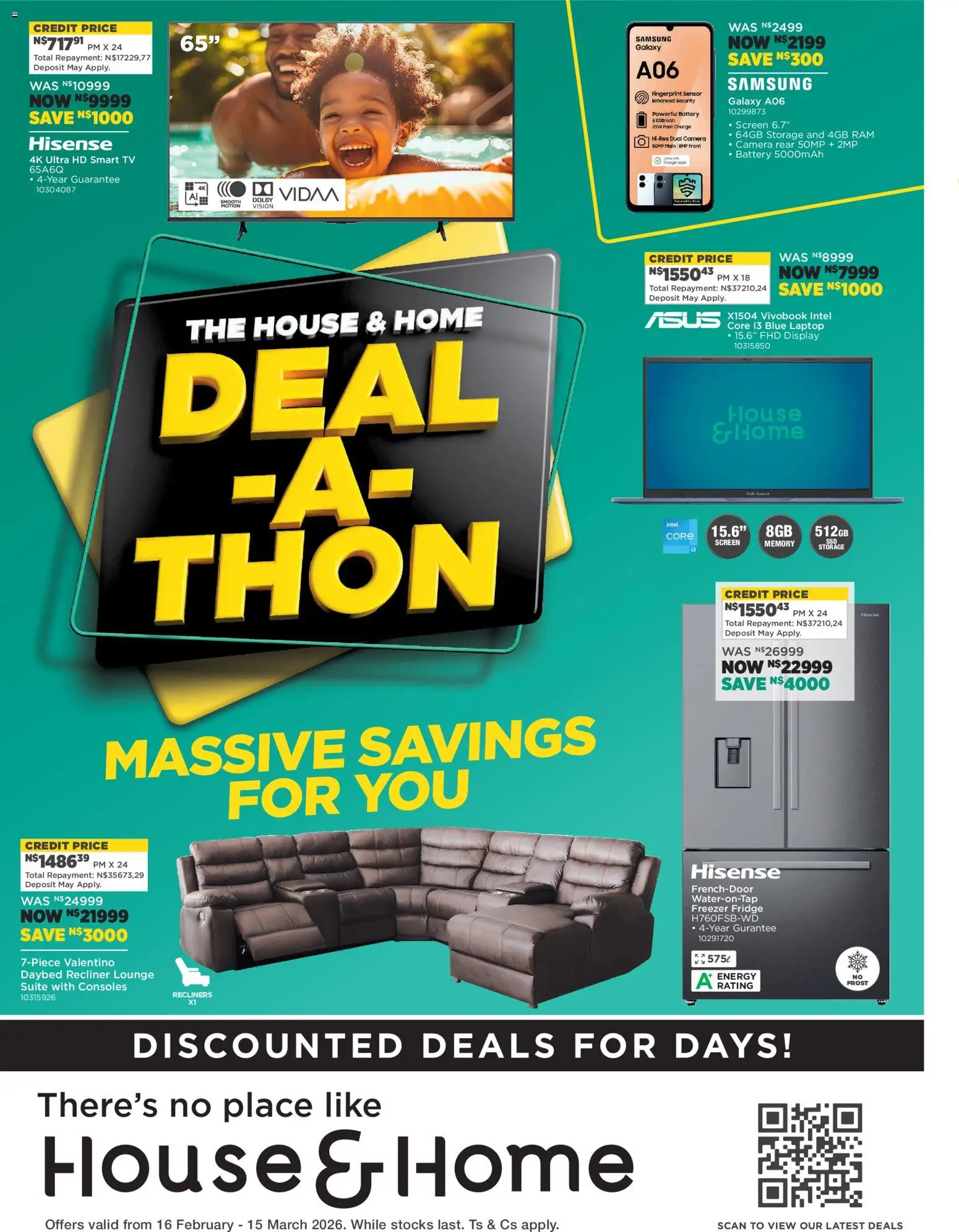 New House and Home catalogue – valid from 16.02.2026 | Page: 1 | Products: Camera, Freezer, TV, Fridge