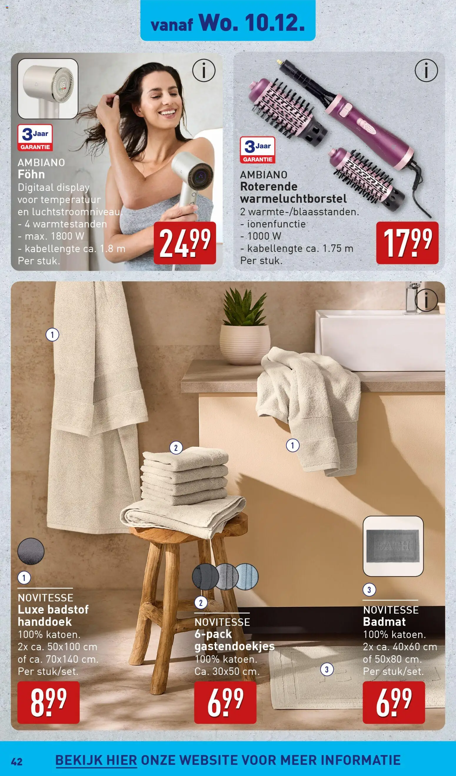 {H1} | Pagina: 42 | Producten: Badmat, Föhn, Handdoek