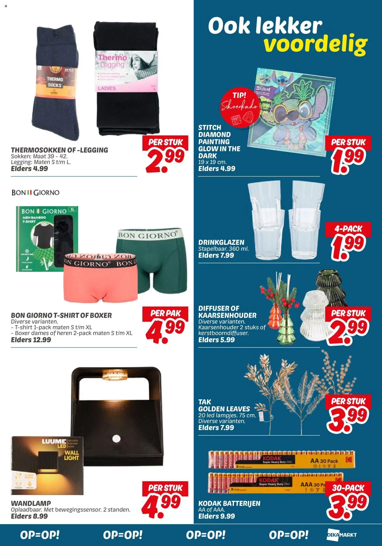 {H1} | Pagina: 23 | Producten: Sokken, Legging, Batterijen