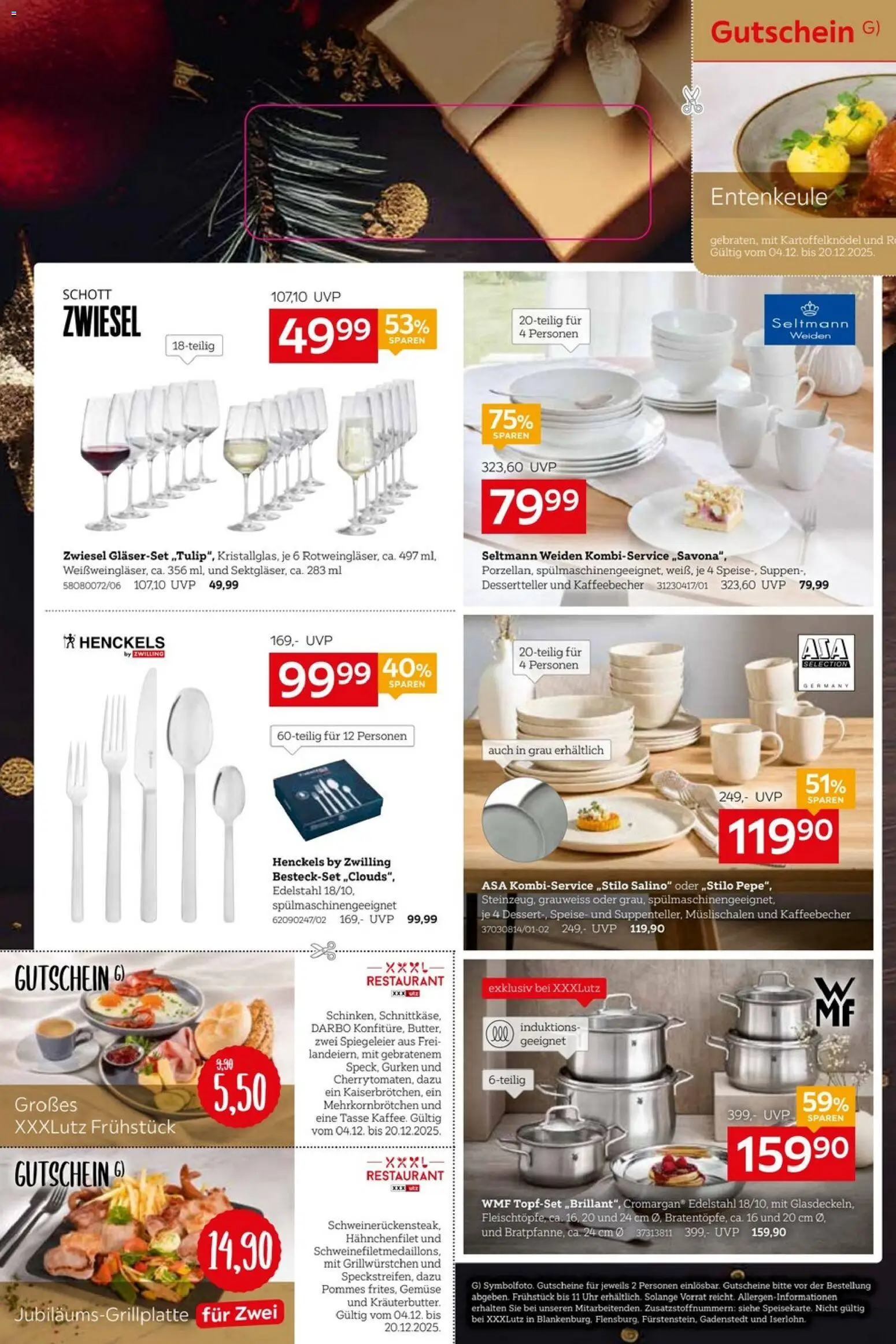 XXXL Lutz Frohe Weihnachten – gültig ab 30.11.2025 | Seite: 2 | Produkte: Pommes, Gemüse, Gurken, Uhr