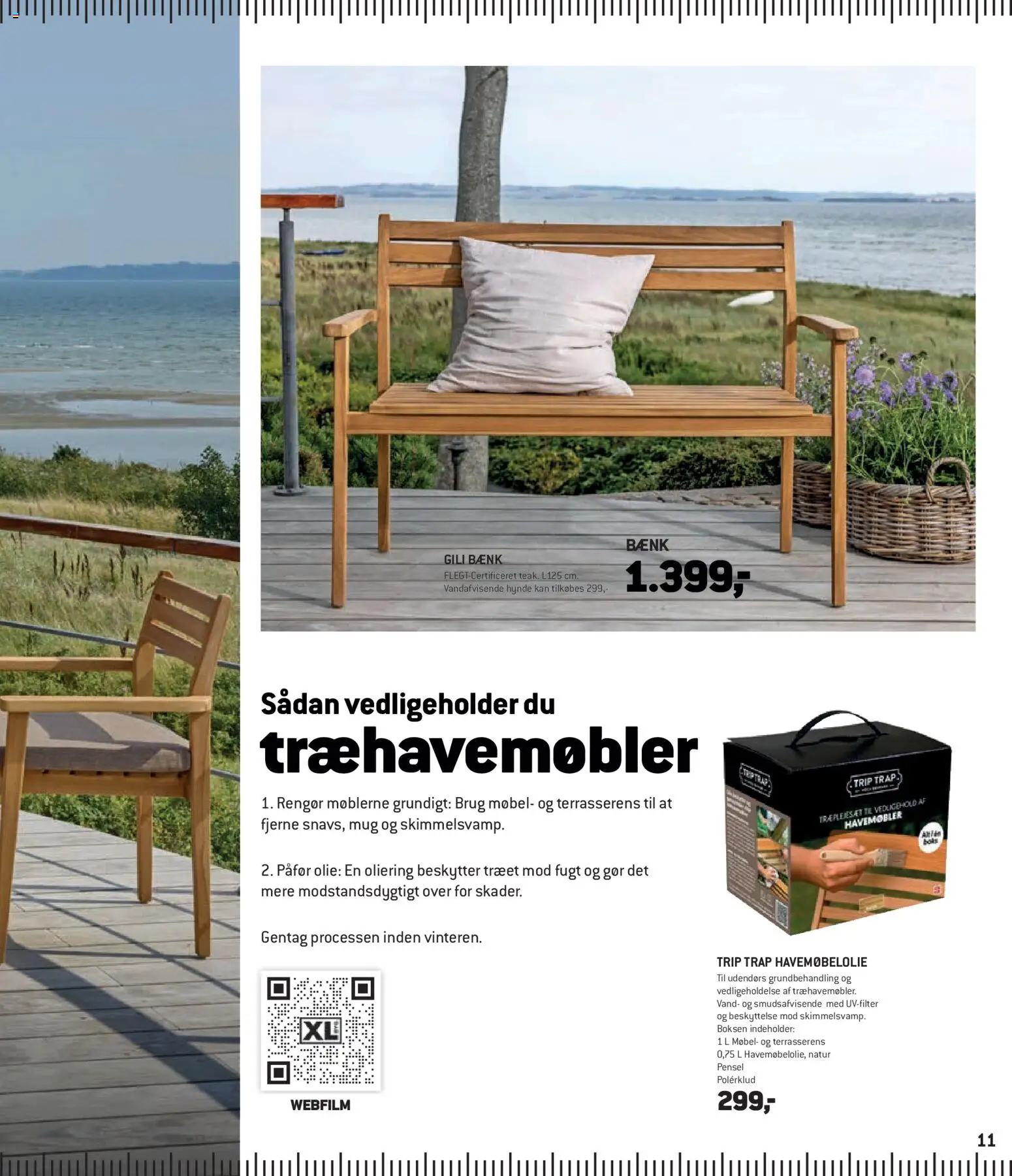 XL-BYG tilbudsavis – gyldig fra 27.03.2026 | Side: 11 | Produkter: Olie, Havemøbler, Bænk