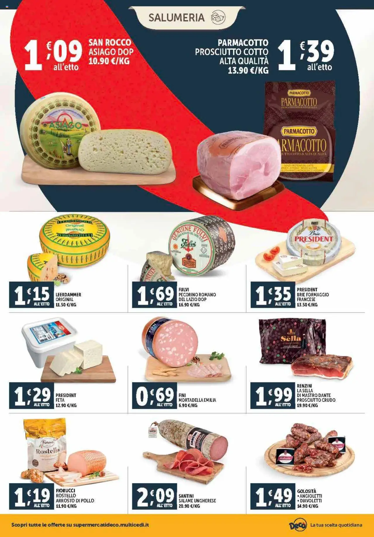 Volantino Decò del 21.08.2025 | Pagina: 2 | Prodotti: Arrosto, Prosciutto Cotto, Pollo, Pecorino Romano