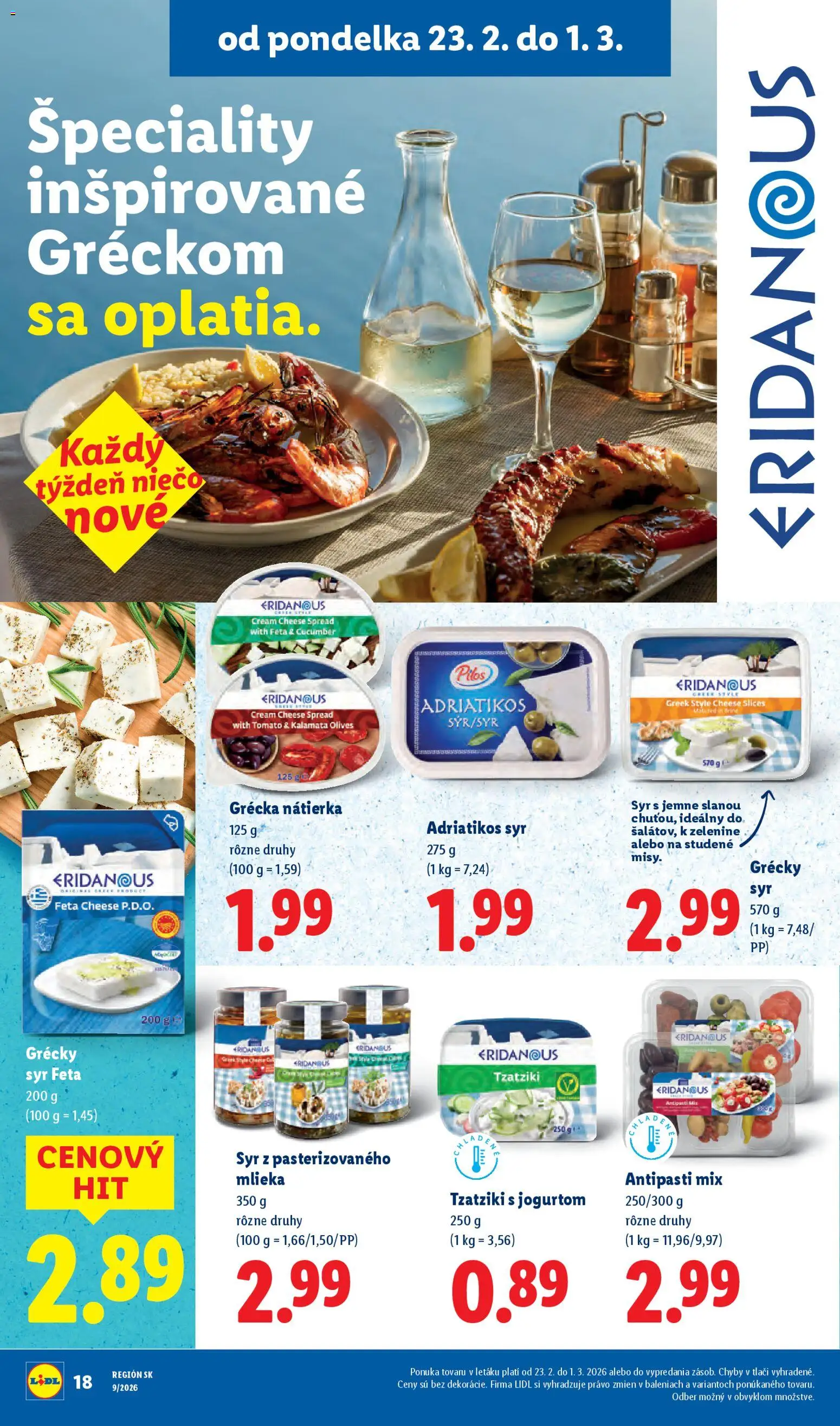 Nové Lidl akcie – leták je platný od 26.02.2026 | Strana: 56 | Produkty: Syr, Feta