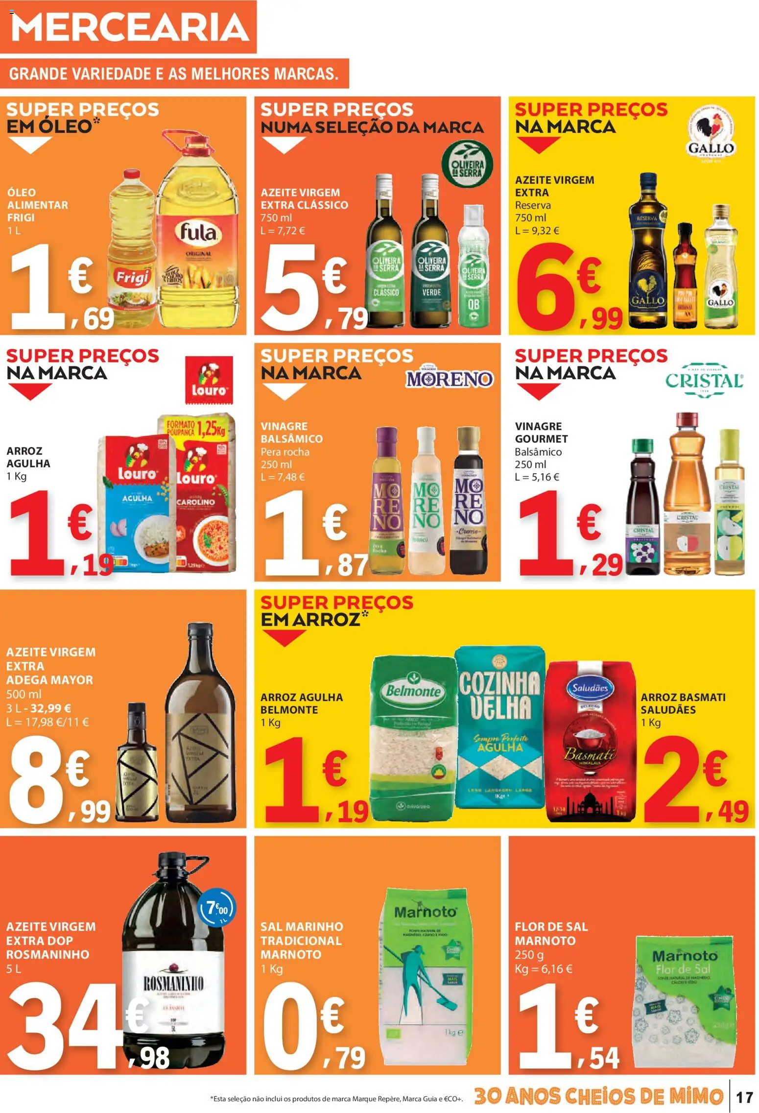 E.Leclerc folheto │ válido de 12.03.2026 | Página: 17 | Produtos: Vinagre balsâmico, Azeite, Louro, Arroz