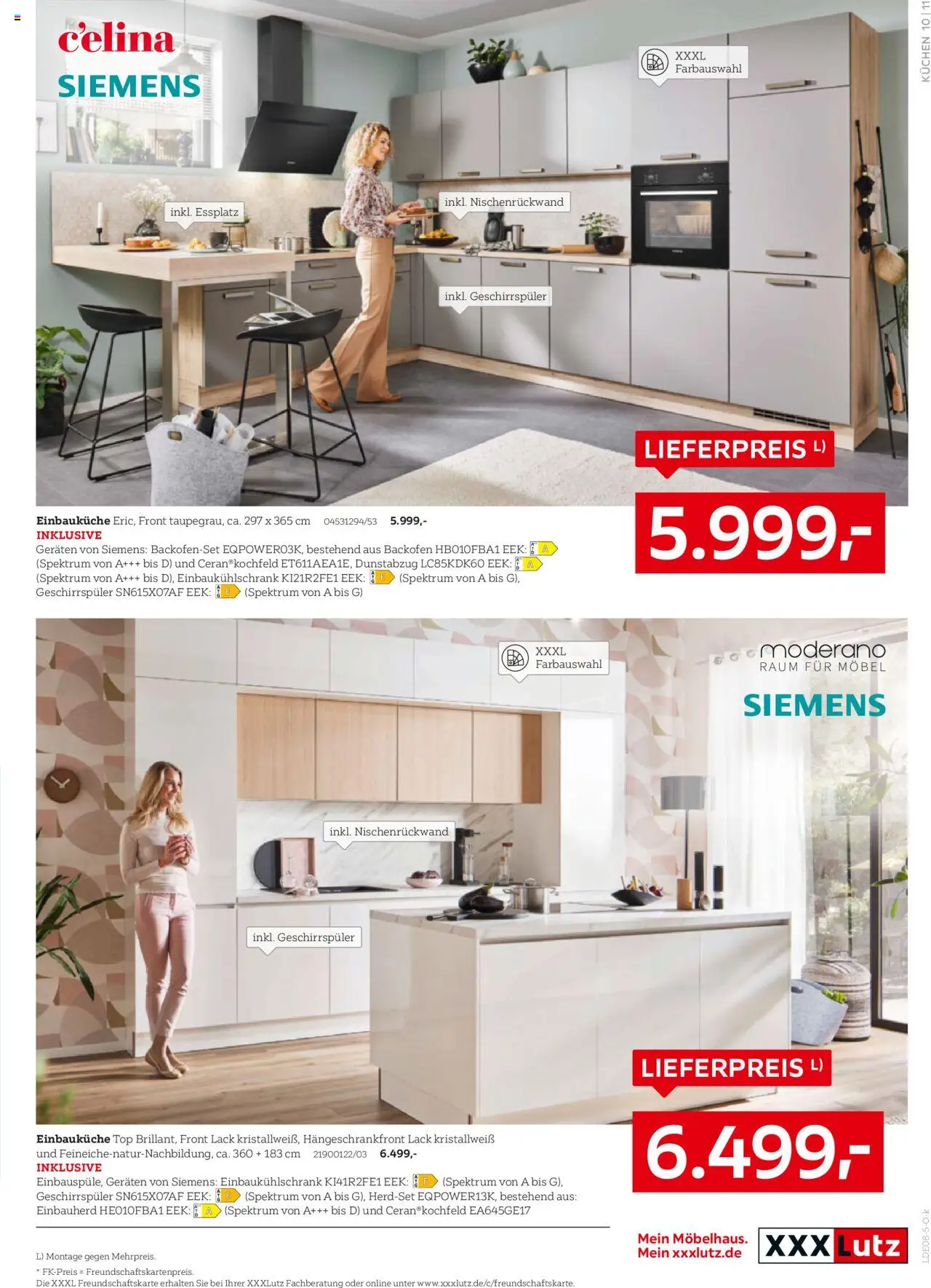 XXXL Lutz Nr. 1 bei Küchen - gültig ab dem 04.08.2025 | Seite: 11 | Produkte: Top, Geschirrspüler, Backofen, Kuchen