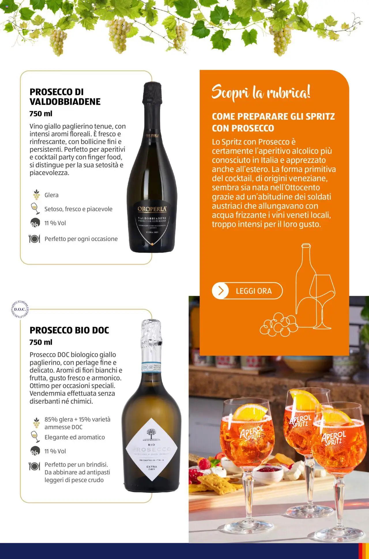 Volantino Aldi del 05.11.2024 | Pagina: 45 | Prodotti: Pesce, Prosecco, Acqua, Vino