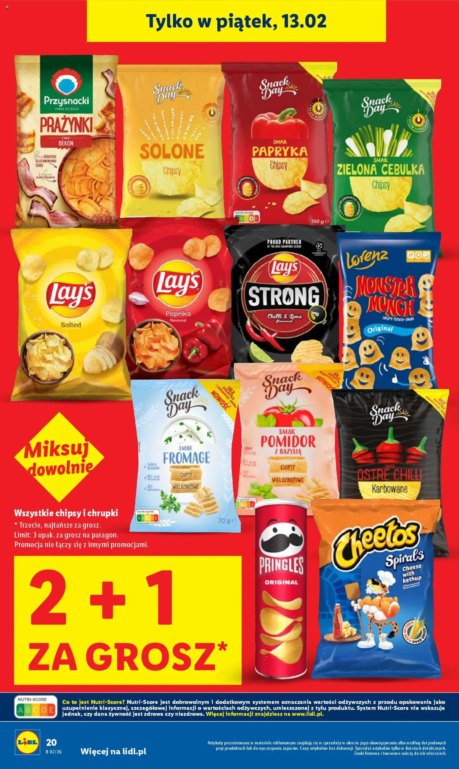 Lidl Gazetka od 12.02.2026 | Strona: 20 | Produkty: Chipsy, Ketchup, Papryka, Pringles