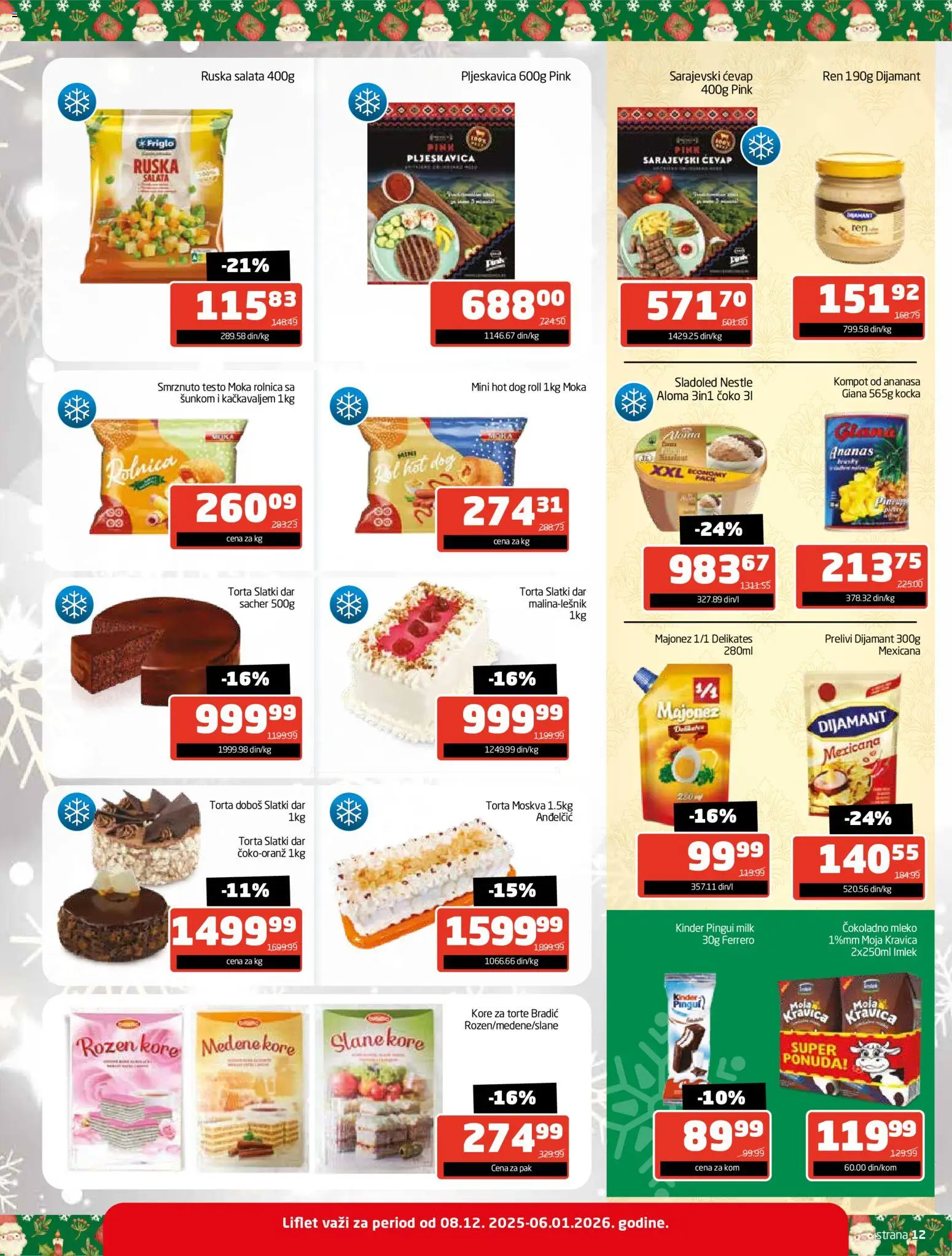 Gomex katalog - važi od 08.12.2025 | Strana: 12 | Proizvode: Ruska salata, Čokoladno mleko, Salata, Kompot