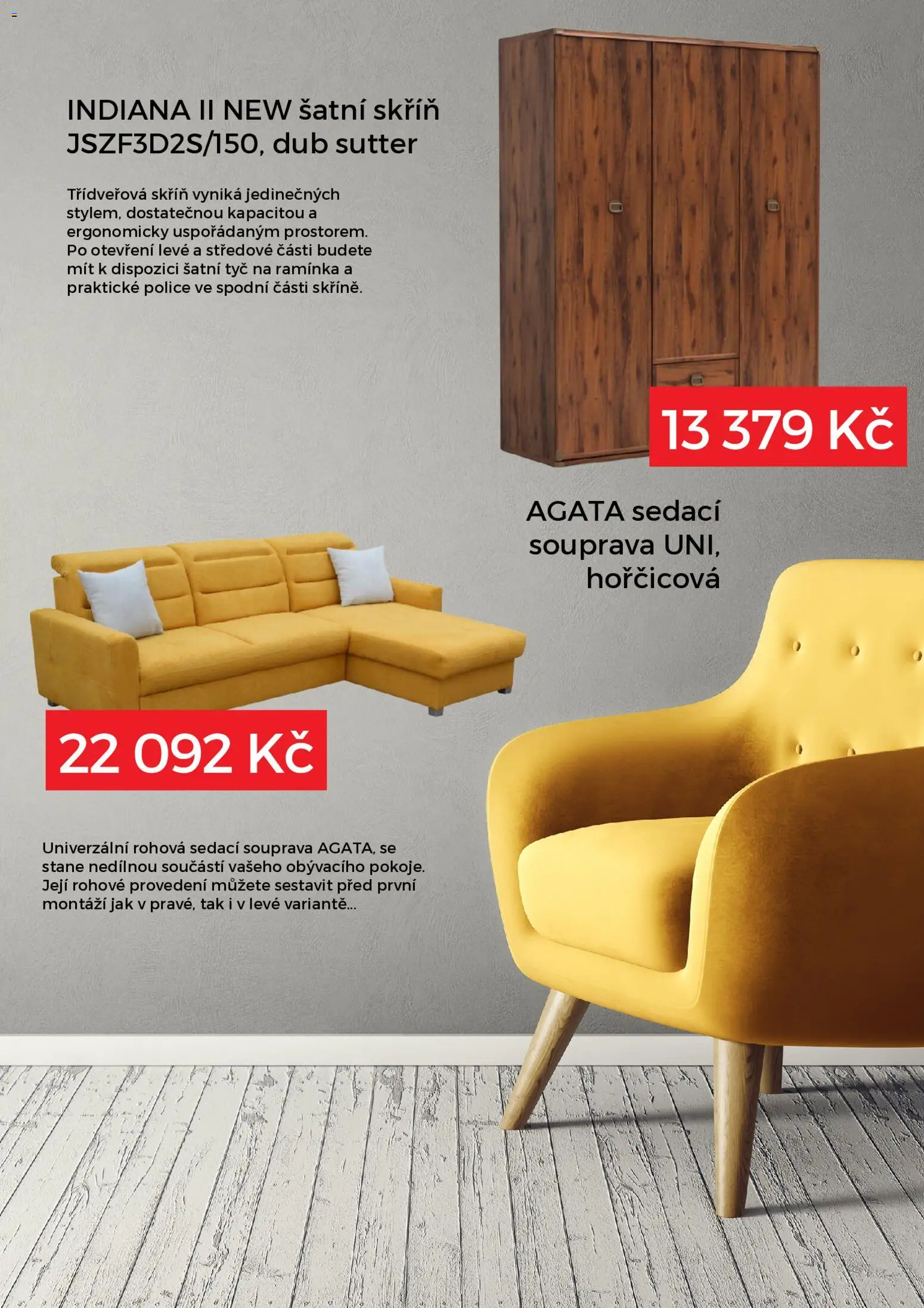 ORFA nábytek Black Friday od 24.11.2025 | Strana: 2 | Produkty: Sedací souprava, Šatní skříň, Police, Skříň