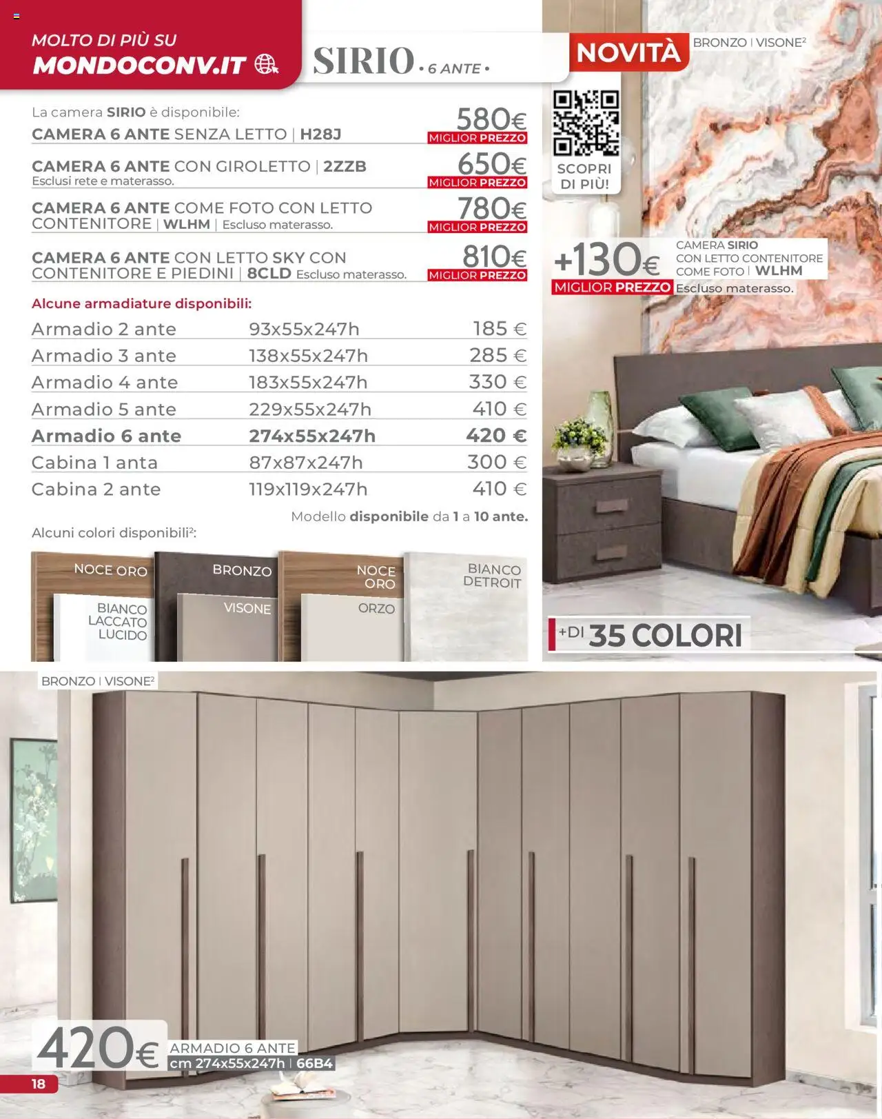 Volantino Mondo Convenienza del 09.09.2025 | Pagina: 20 | Prodotti: Letto contenitore, Contenitore, Letto, Armadio